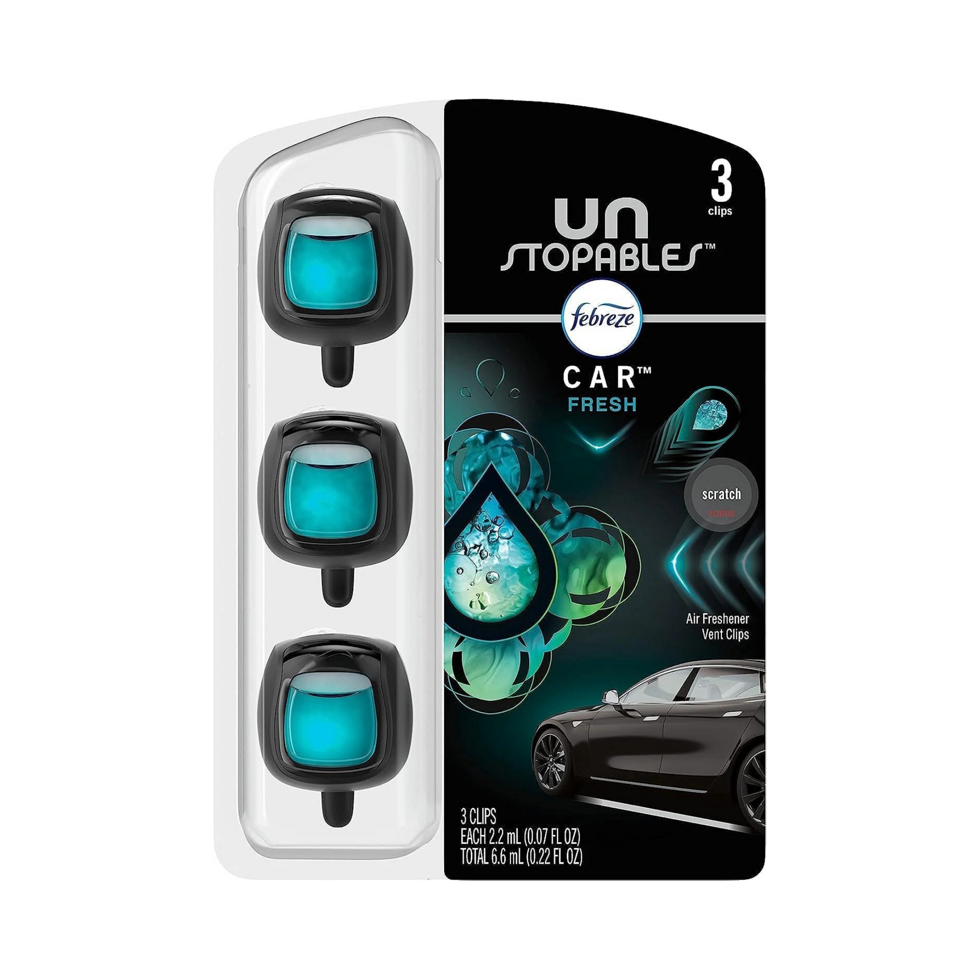 Car Odor-Fighting Car Freshener Vent Clip Pack of 3