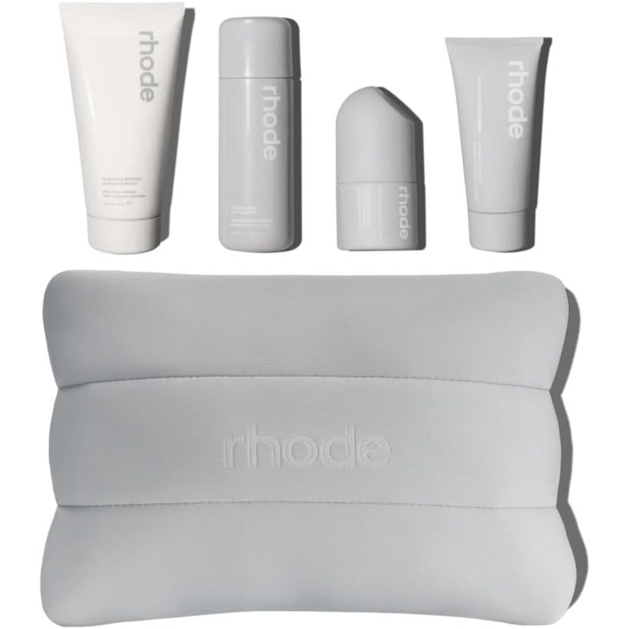 THE RHODE KIT Pineapple Refresh, Glazing Milk, Peptide Glazing Fluid, Barrier Restore Cream + Bubble Bag (set)
