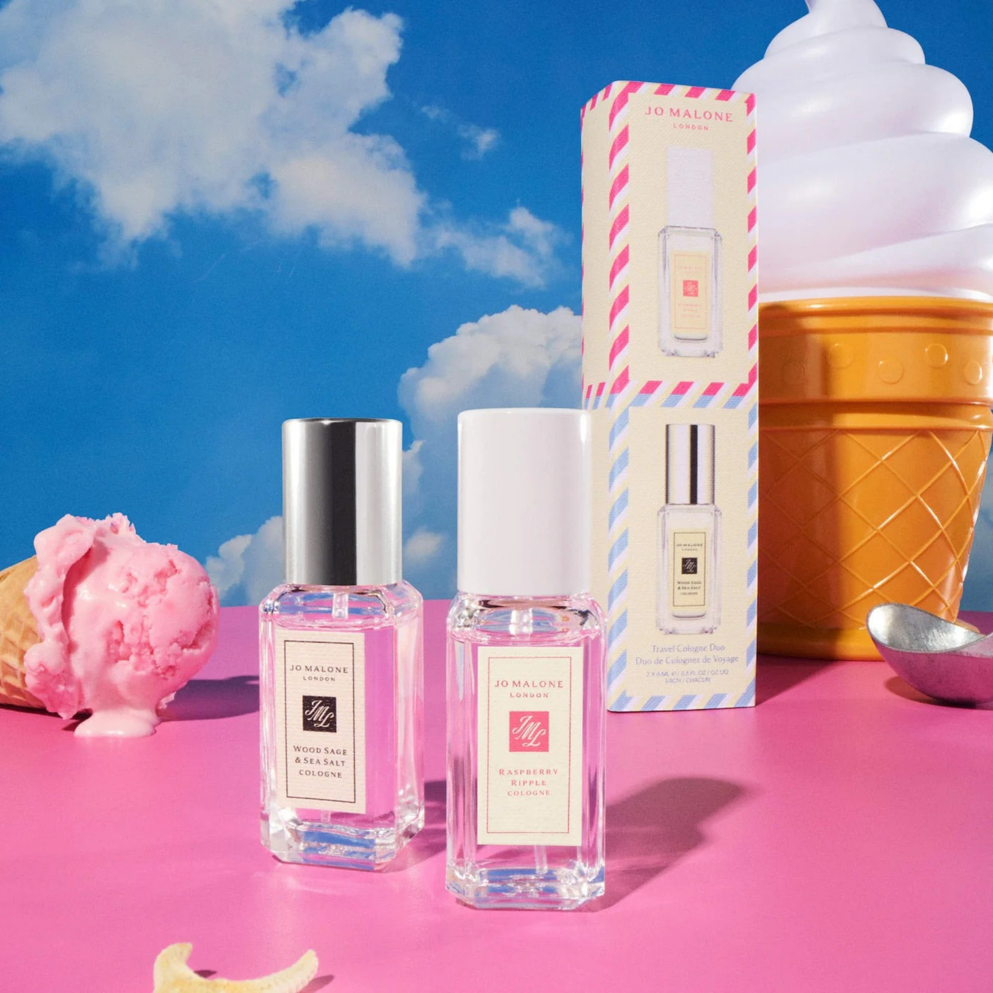 Набор одеколонов Jo Malone London - Mini Raspberry Ripple & Wood Sage & Sea Salt Cologne Set Duo Findy Uzbekistan