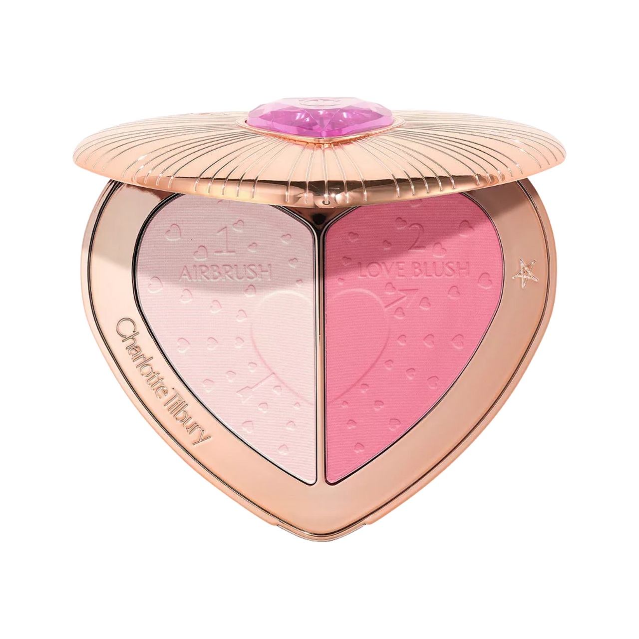 Charlotte Tilbury Pillow Talk Beauty Soulmates Airbrush Flawless Finish Brightening and Blush Powder Palette