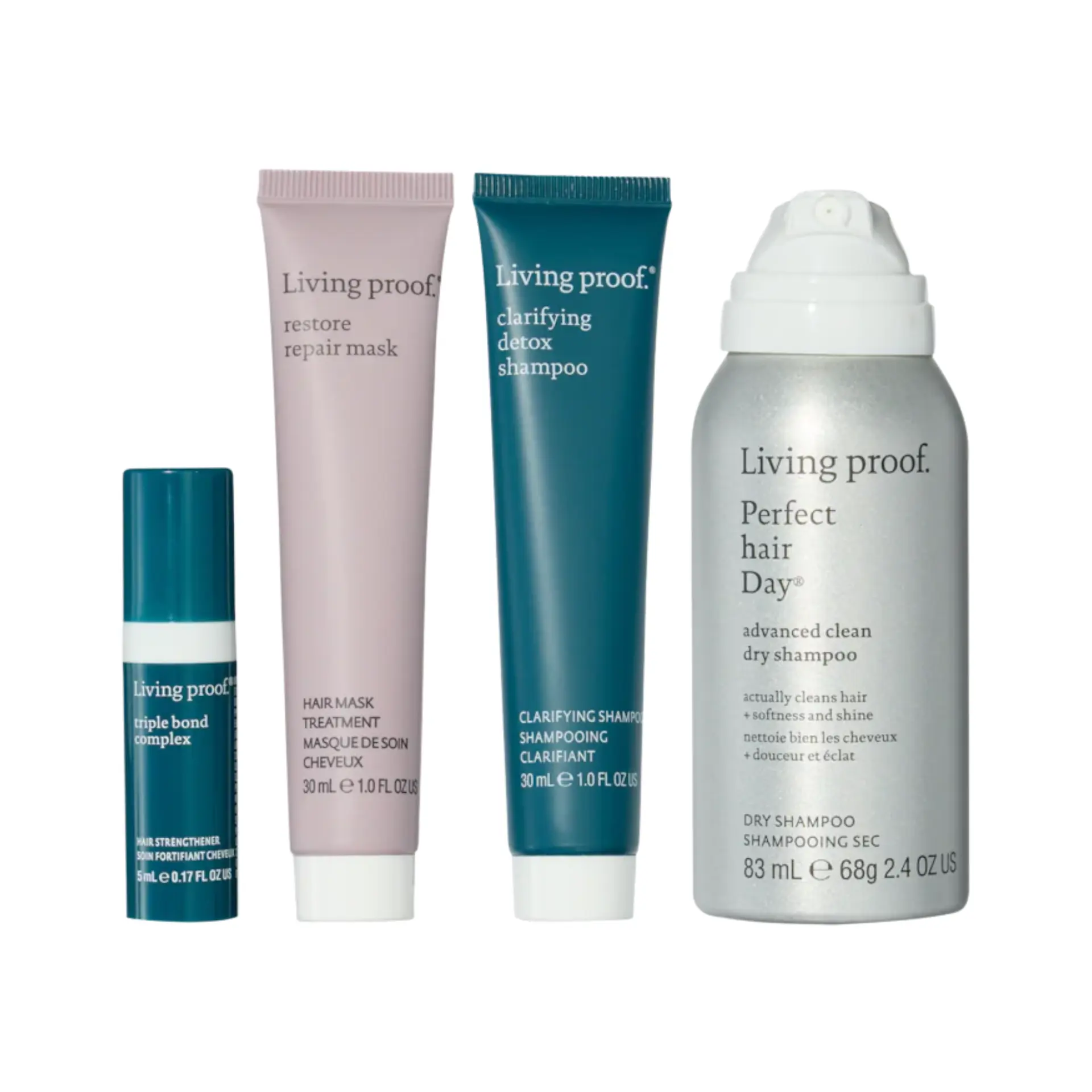 Набор для ухода за волосами Living Proof Hair Kit / 4 мини-продукта Living Proof