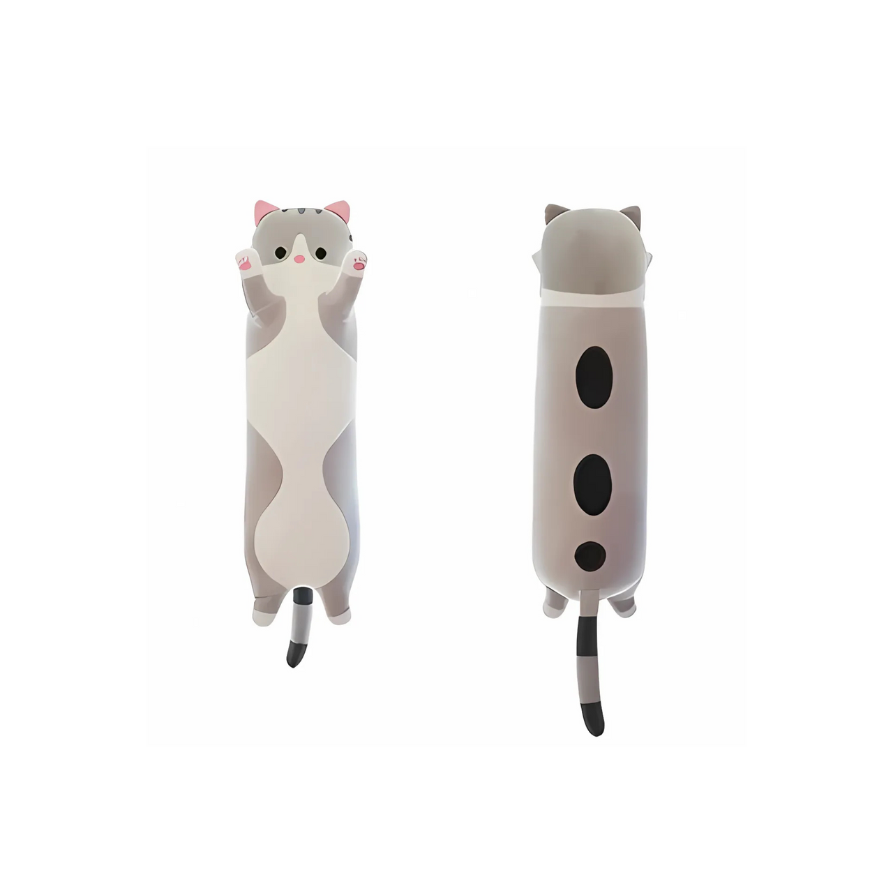 Lovely Plush Cat Doll, Pillow Long Throw Sleeping Pillow Doll (Grey,50cm/19.6in)