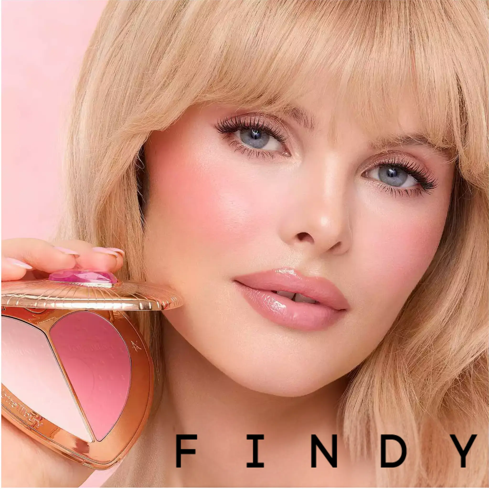 Палетка Charlotte Tilbury Pillow Talk Beauty Soulmates Airbrush Flawless Finish Brightening and Blush Powder Palette Charlotte Tilbury