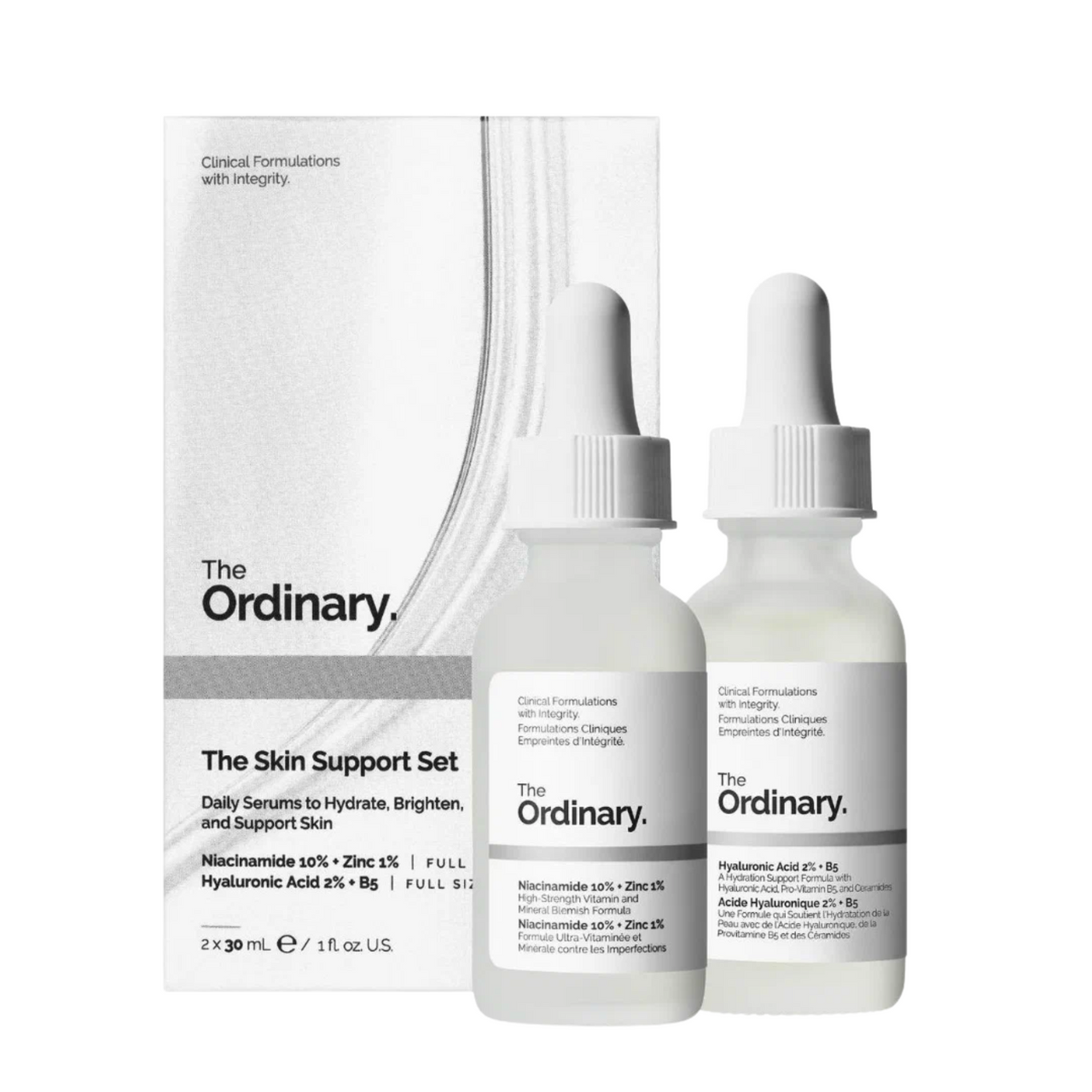 The Ordinary  The Skin Support Set with Niacinamide + Hyaluronic Acid