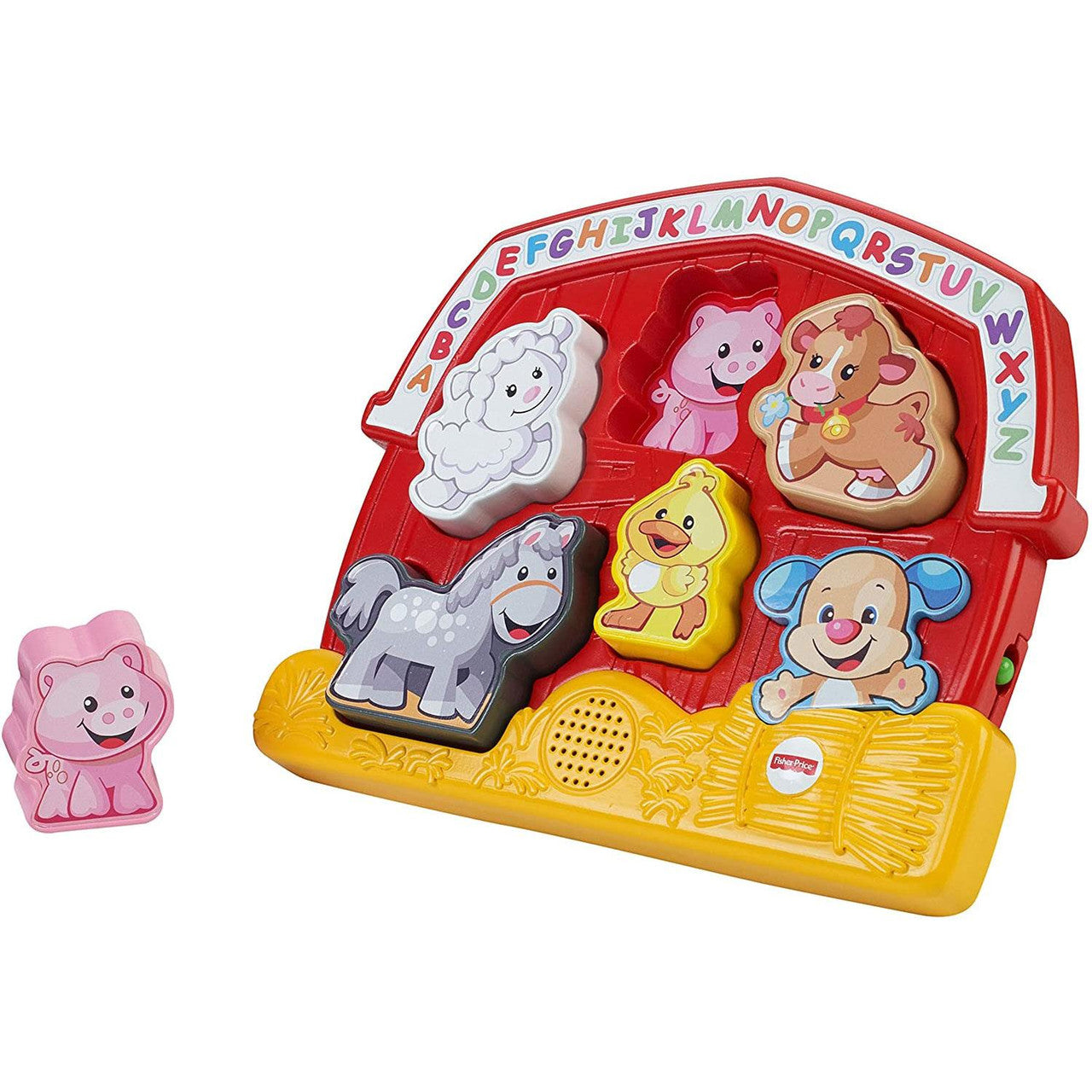 Laugh & Learn Farm Animal Puzzle, electronic shape sorting toy with music and animal sounds