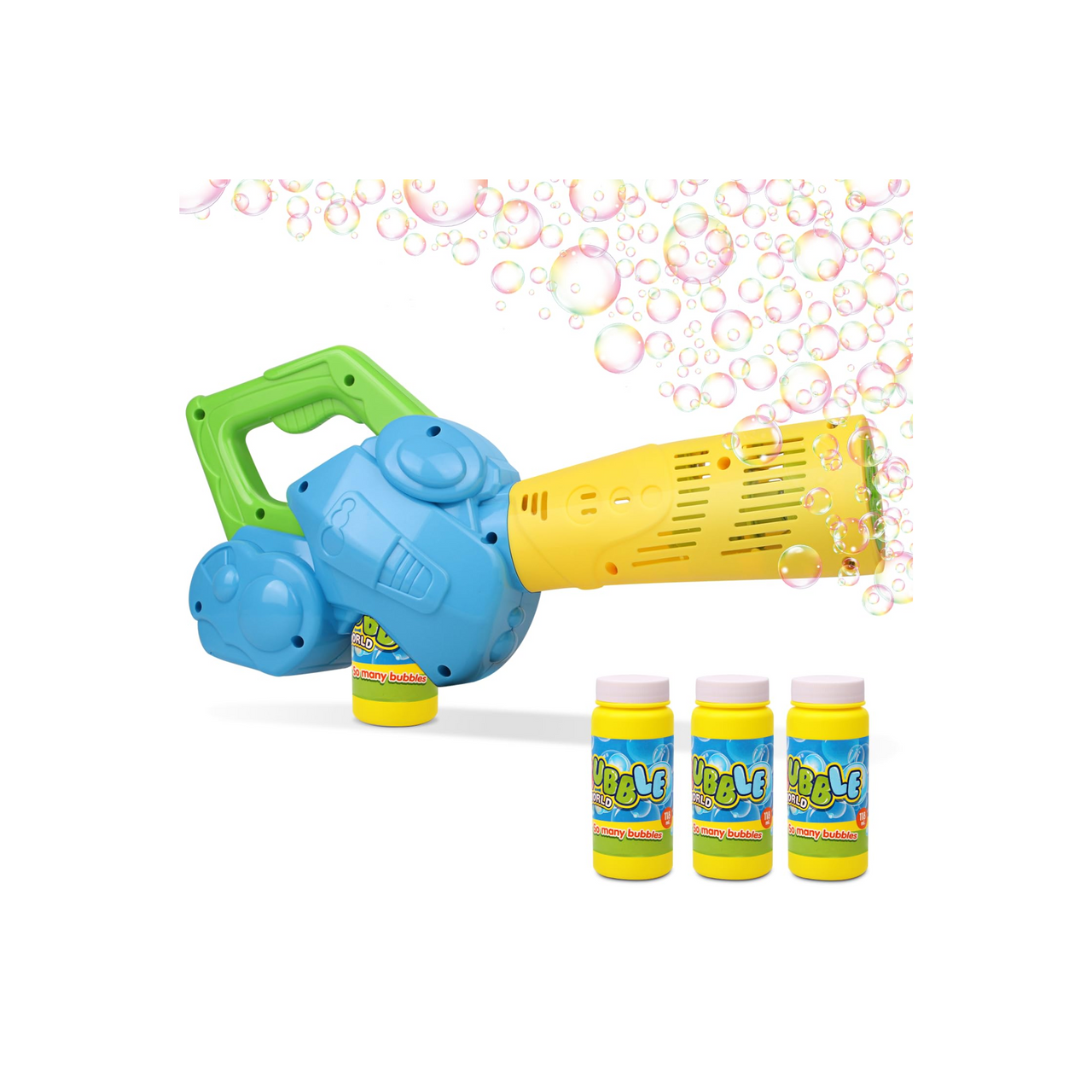 Duckura Bubble Leaf Blower for Toddlers, Kids Bubble Blower Machine with 3 Bubble Solutions, Summer Outdoor Outside Toys