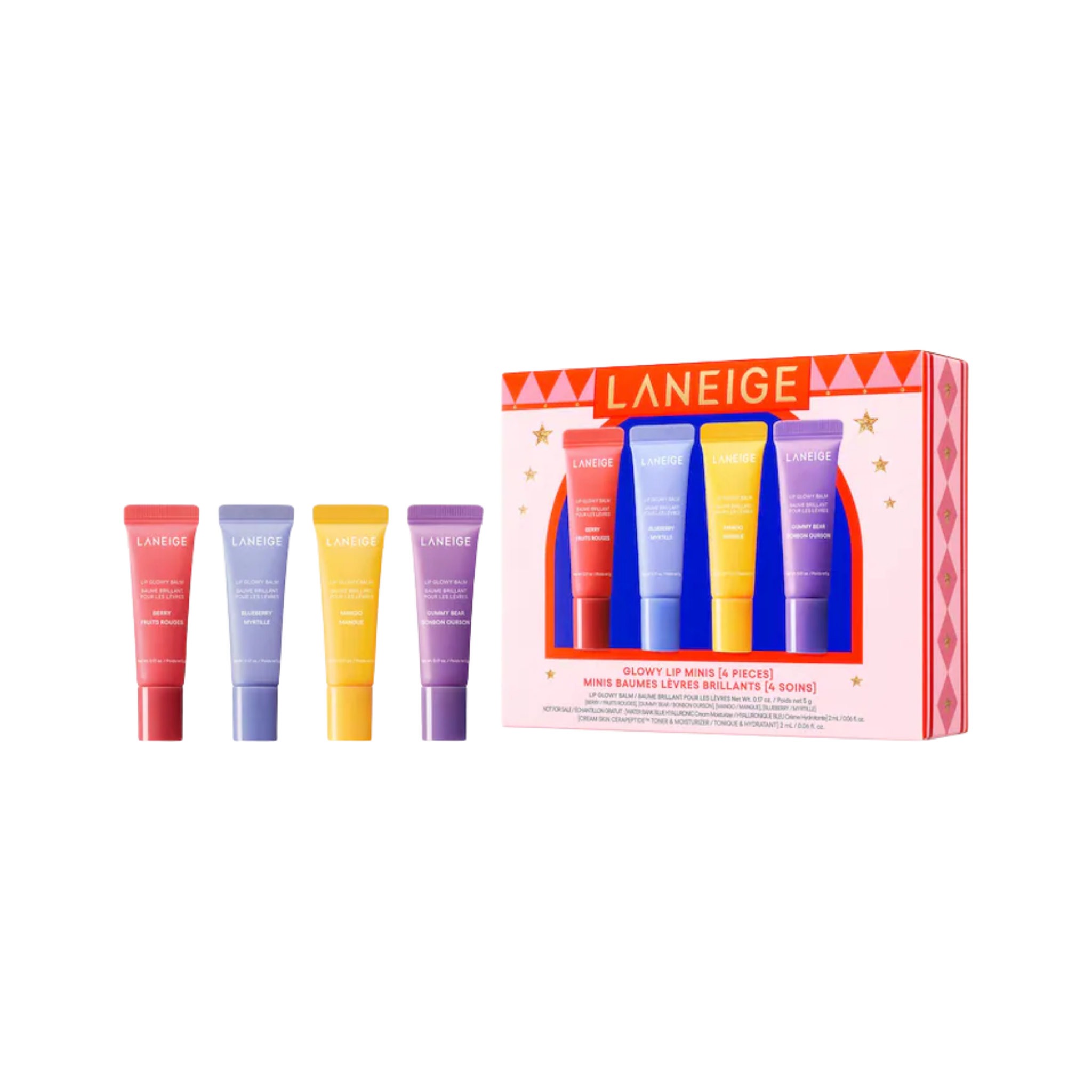 Набор мини-блесков для губ Laneige Glowy Lip Minis LANEIGE