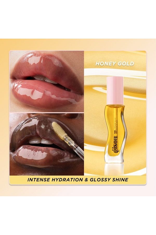 Блеск-уход для губ Gisou Honey Infused Hydrating Lip Oil (Honey Gold)