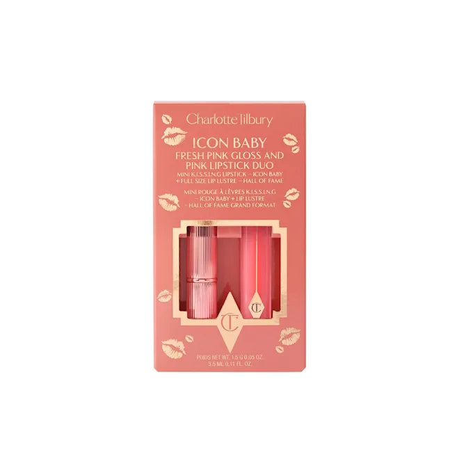 Набор Charlotte Tilbury Icon Baby Lipstick & Gloss Duo / оттенок Icon Baby