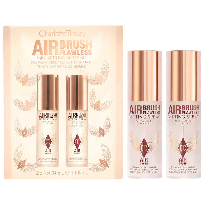 Набор фиксирующих спреев Charlotte Tilbury Mini Airbrush Flawless Setting Spray Duo Gift Set Charlotte Tilbury