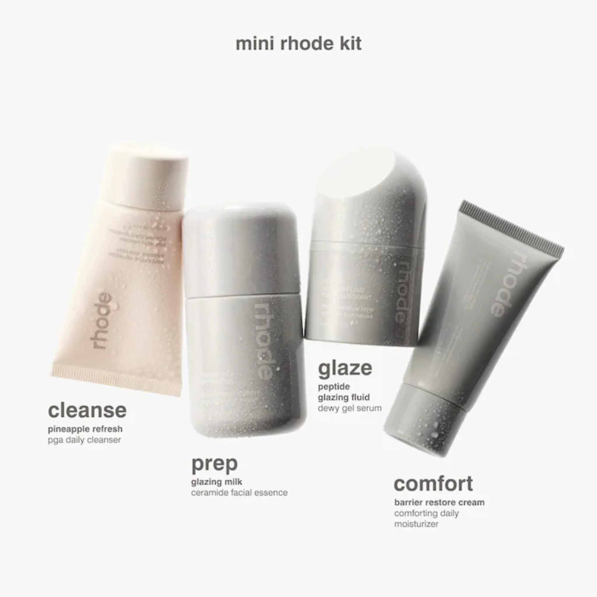 Набор для ухода за кожей Mini Rhode Kit Glazed Skincare Essentials / Мини версии rhode