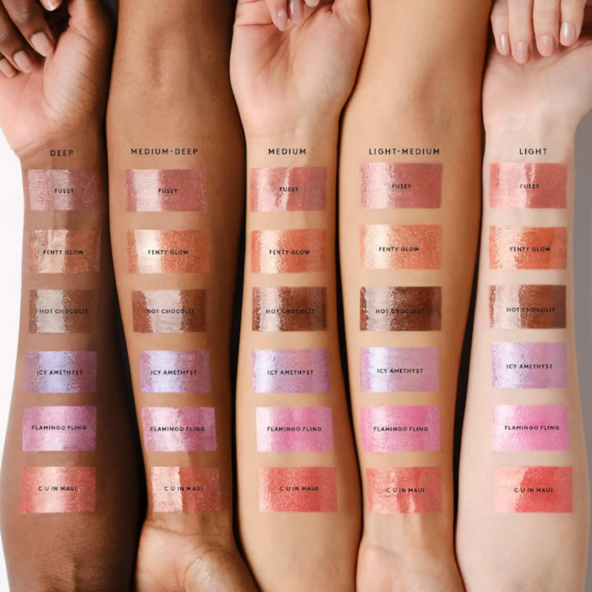 Блеск-стик помада Fenty Beauty Gloss Bomb Stix High-Shine / Shimmer finish / Hot Chocolit Fenty Beauty