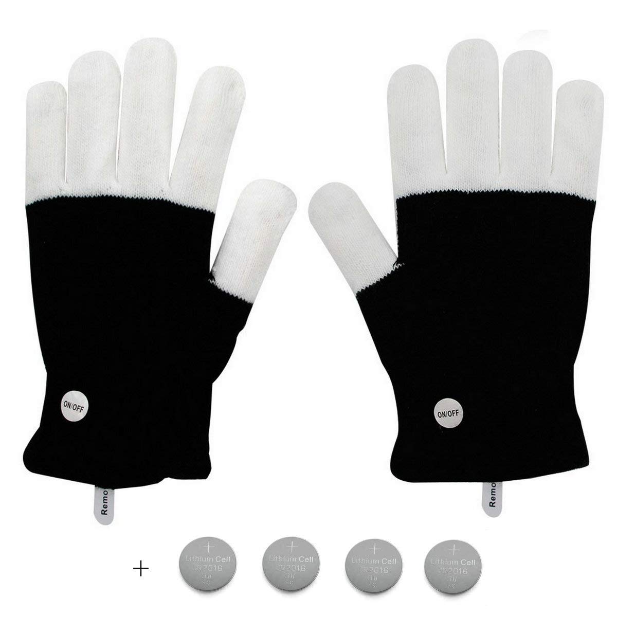 LED Gloves, Finger Light Up Gloves Rave Flashing Gloves