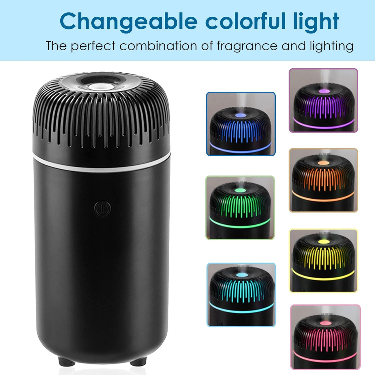 Car Essential Oil Diffuser USB for Car Home Office Bedroom (Black)