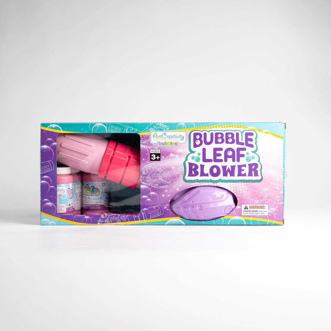 ArtCreativity Pink & Purple Bubble Leaf Blower, Bubble Machine Outside