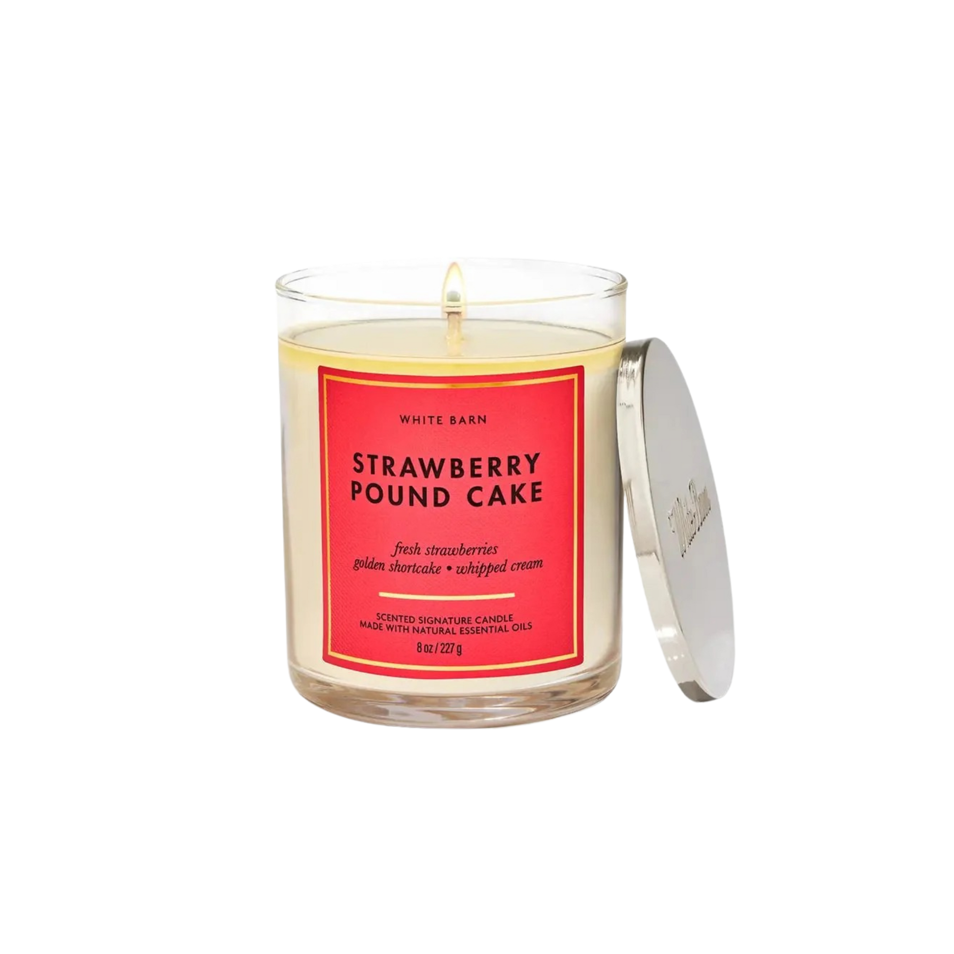 Ароматическая свеча Bath & Body Works Strawberry Pound Cake / Single Wick Candle Bath and body works