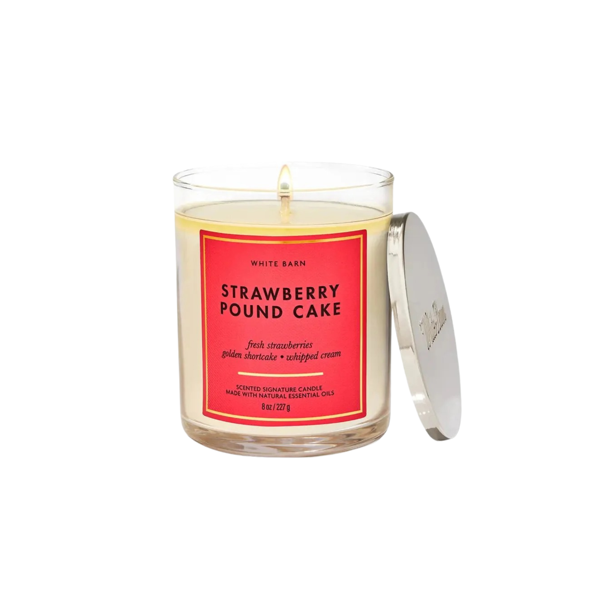 Ароматическая свеча Bath & Body Works Strawberry Pound Cake / Single Wick Candle Bath and body works