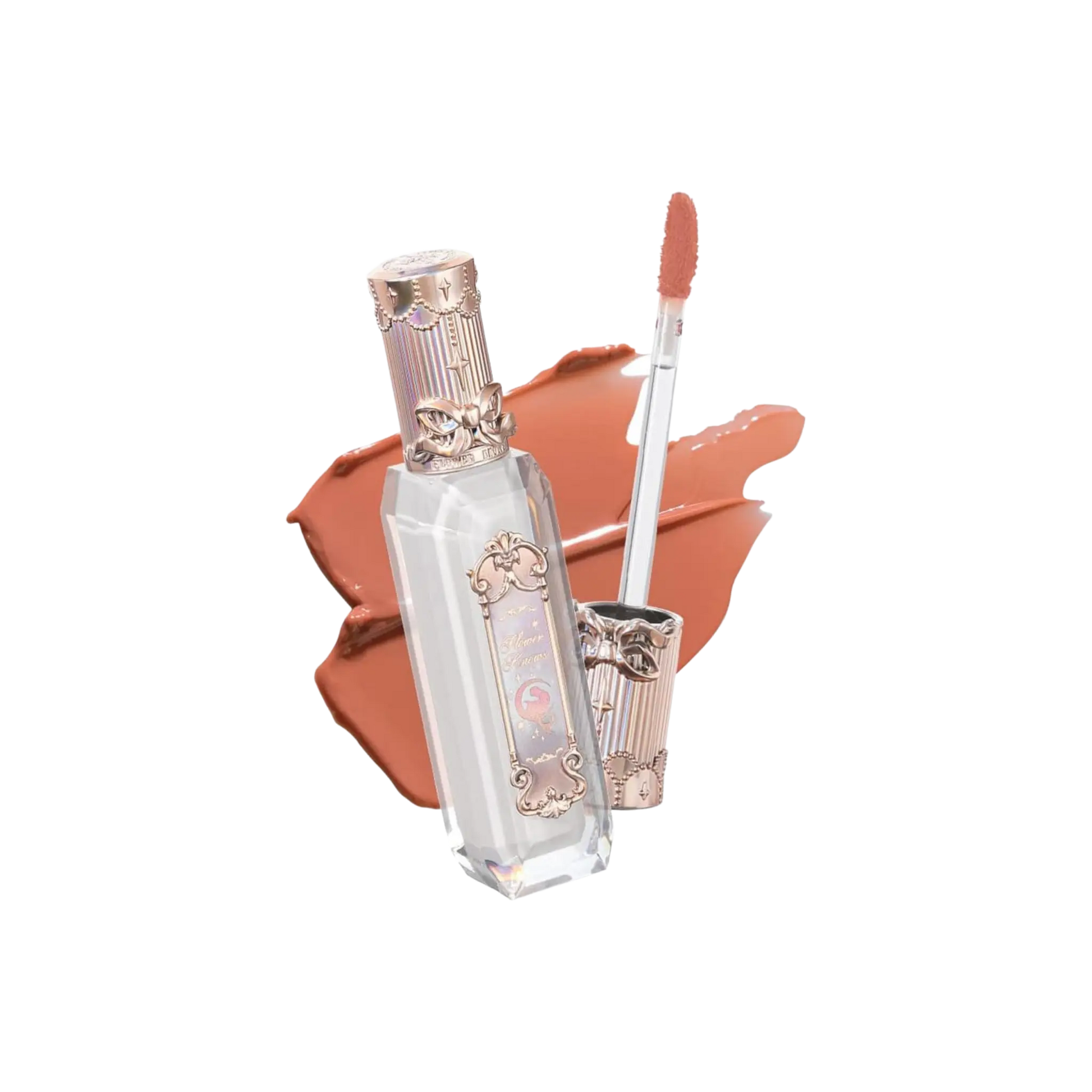 Блеск для губ Flower Knows - Moonlight Mermaid Jewelry Lip Gloss / GE01 Nude Stellar Findy Uzbekistan