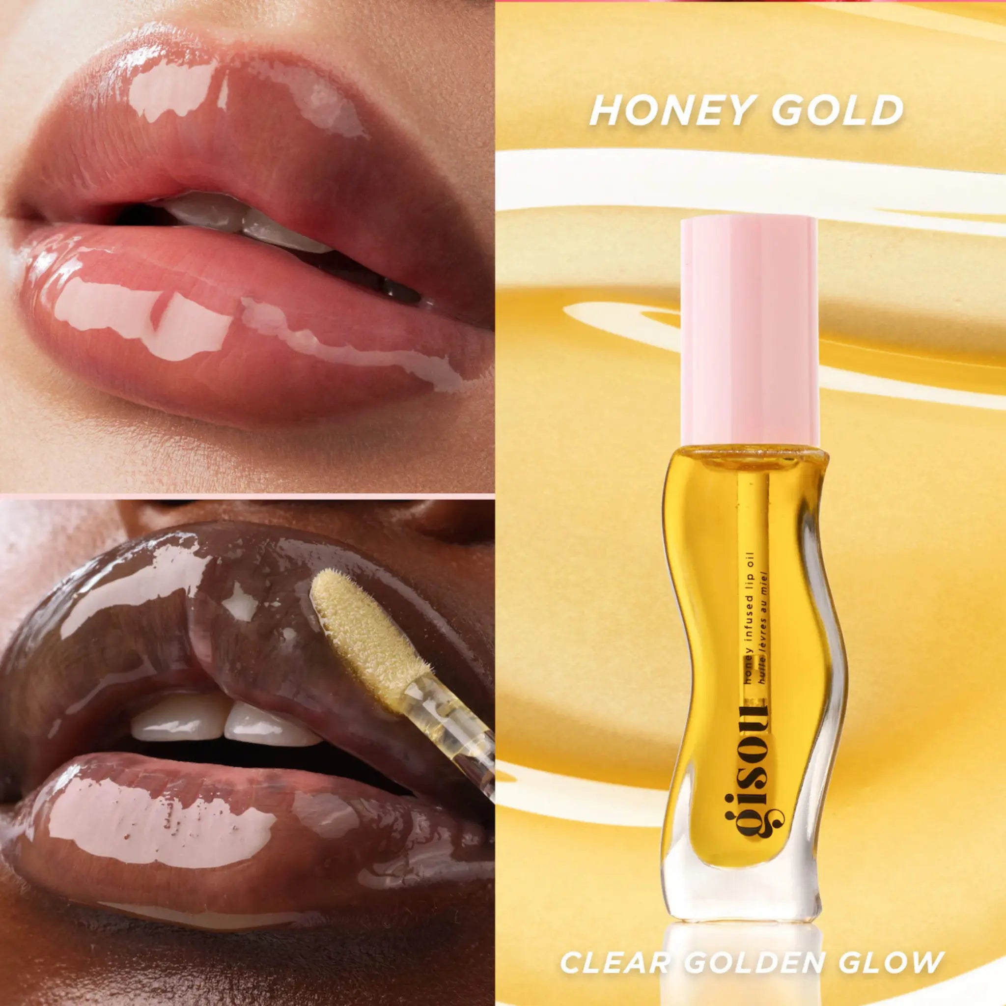 Блеск для губ Gisou — Honey Infused Hydrating Lip Oil / Honey Gold Findy Uzbekistan