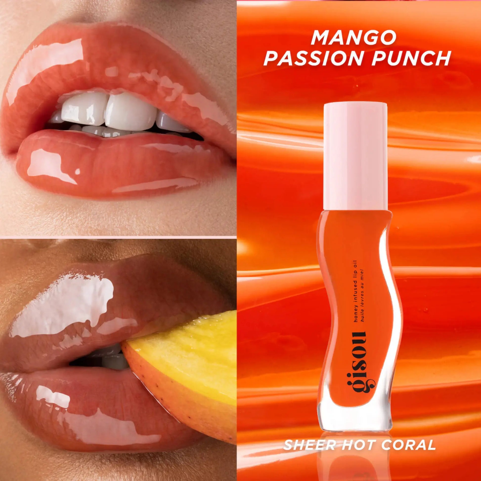 Блеск для губ Gisou — Honey Infused Hydrating Lip Oil / Mango Passion Punch Findy Uzbekistan