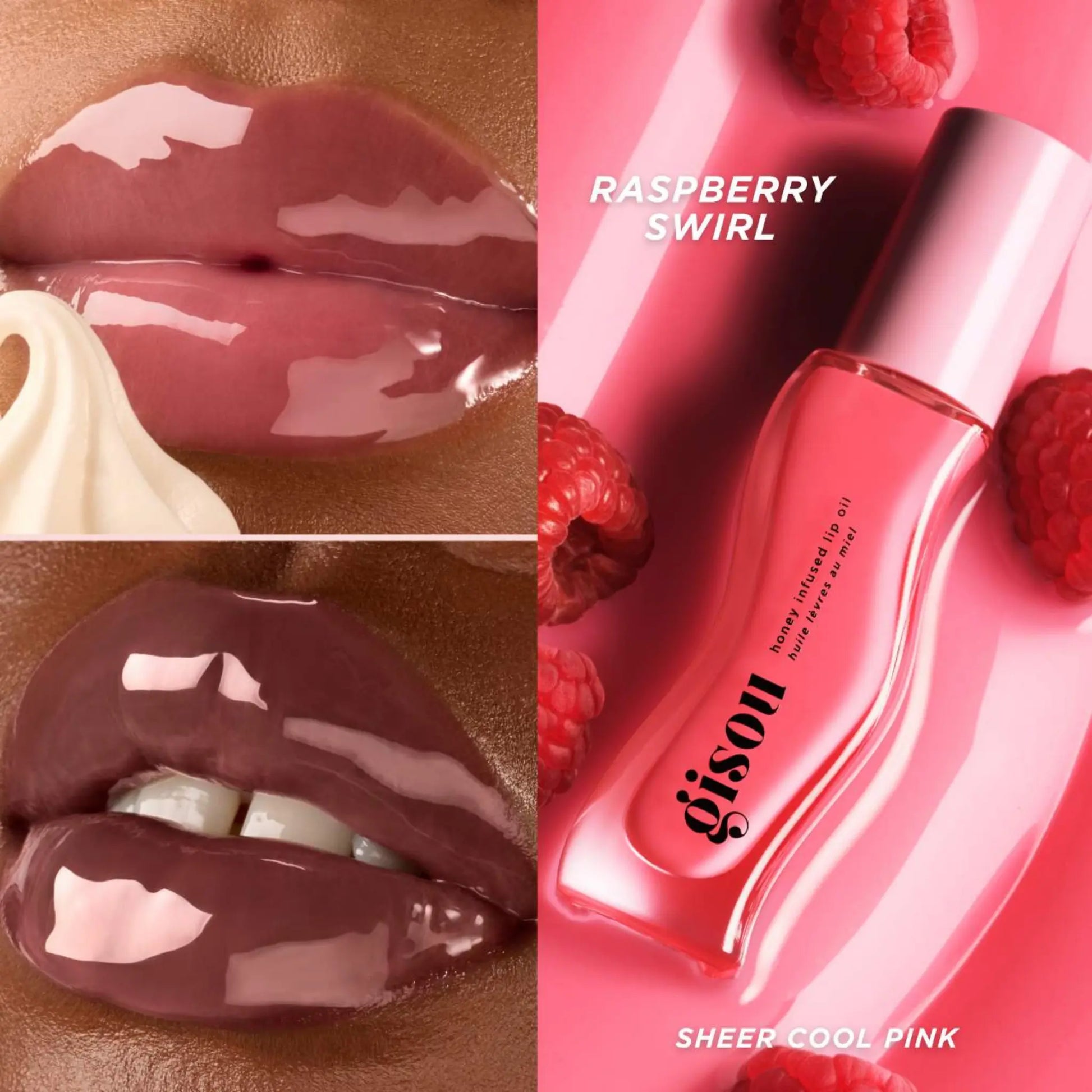 Блеск для губ Gisou — Honey Infused Hydrating Lip Oil / Raspberry Swirl Findy Uzbekistan