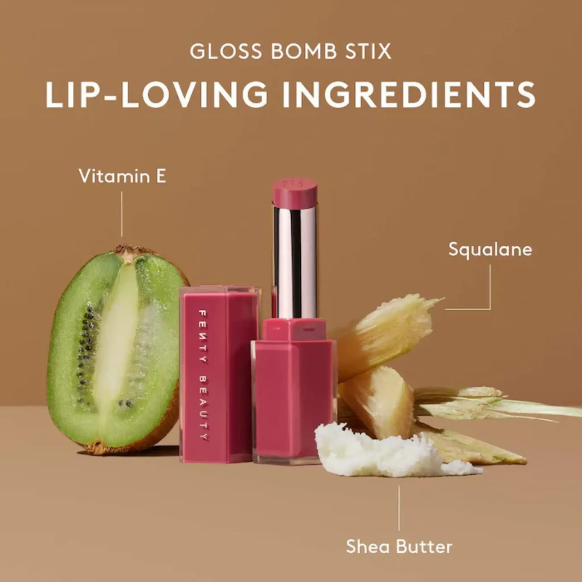 Блеск-стик помада Fenty Beauty Gloss Bomb Stix High-Shine / Shimmer finish / Hot Chocolit Findy Uzbekistan