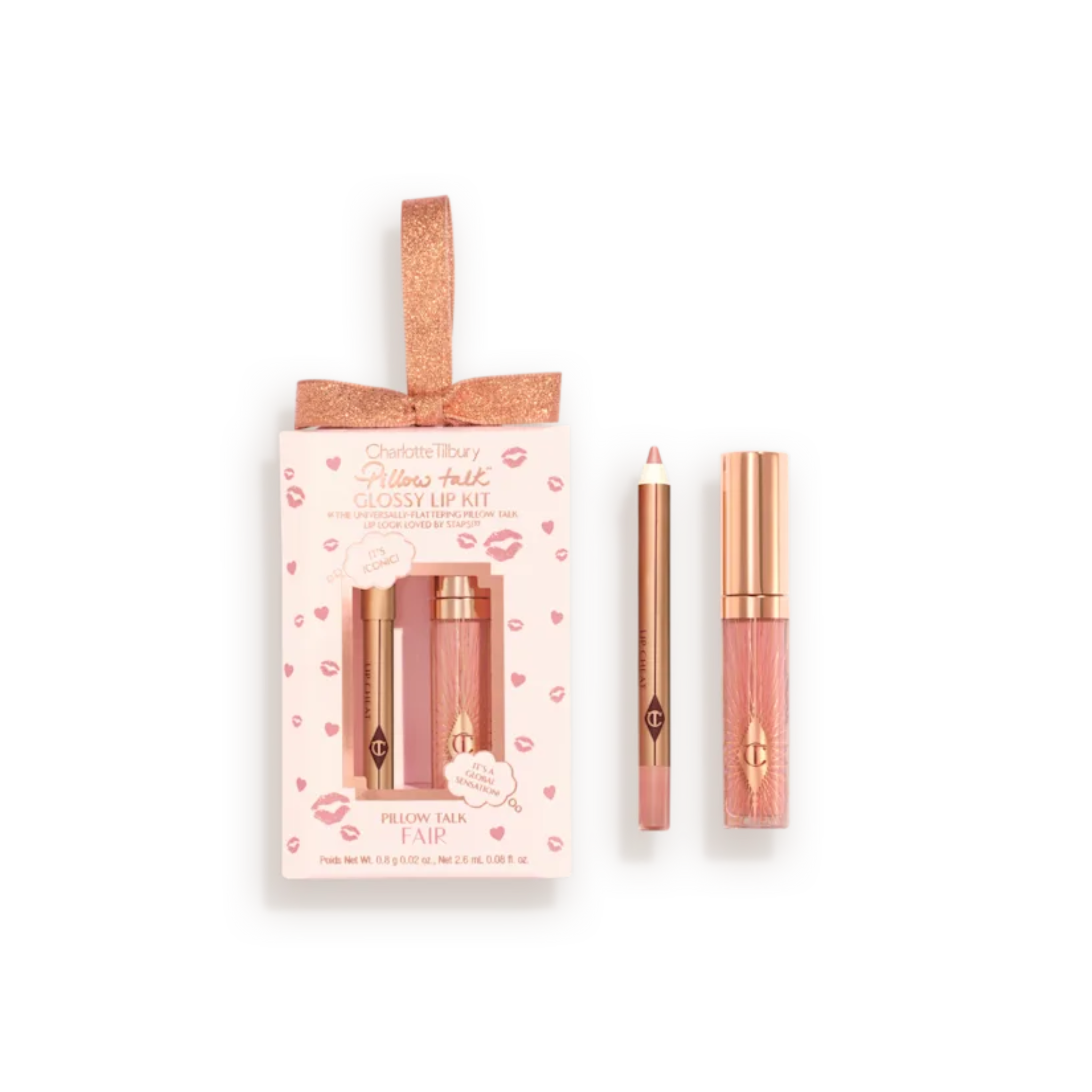 Набор для губ Charlotte Tilbury Mini Pillow Talk Glossy Lip Duos / оттенок Pillow Talk Fair Charlotte Tilbury