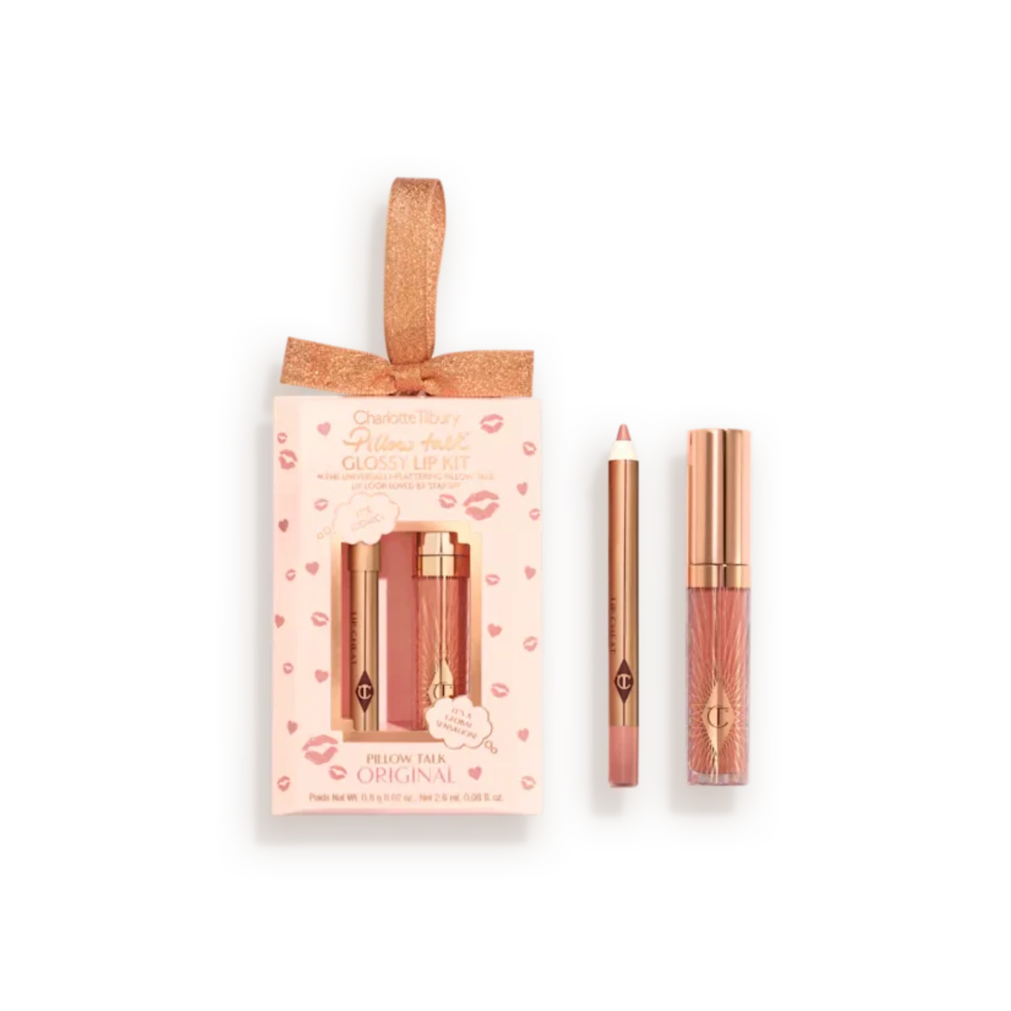 Набор для губ Charlotte Tilbury Mini Pillow Talk Glossy Lip Duos / оттенок Pillow Talk Original Charlotte Tilbury