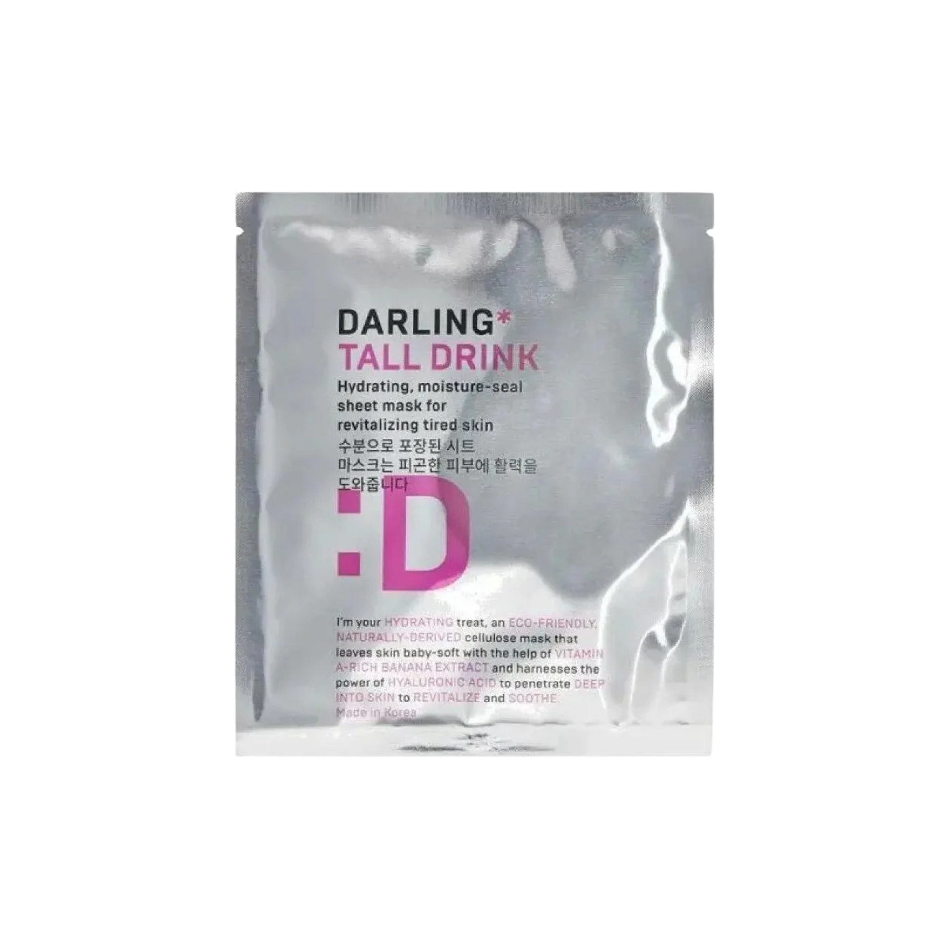 Тканевая маска для лица от  DARLING Tall Drink для лица, увлажняющая DARLING