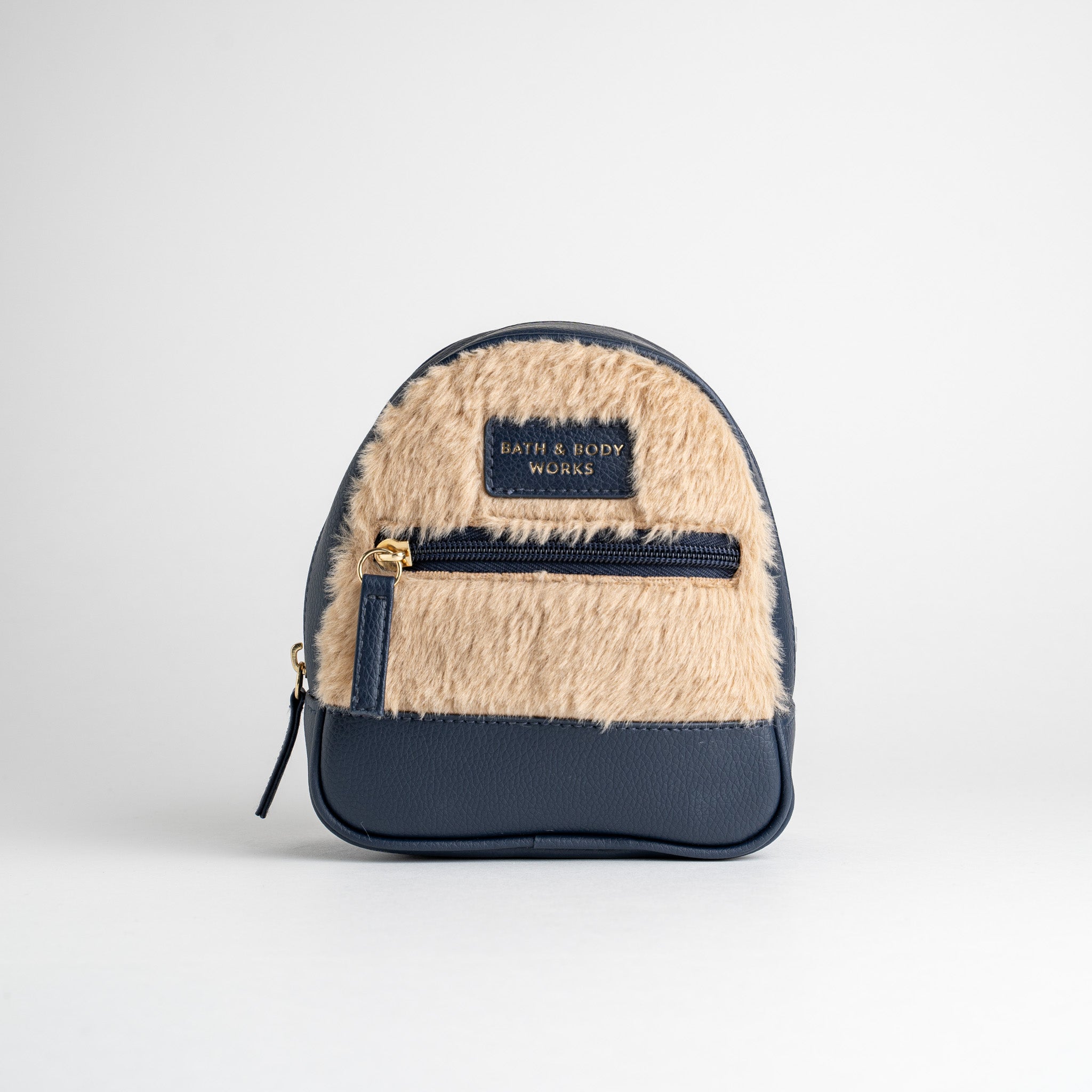 Faux Leather & Fur Cosmetic Bag