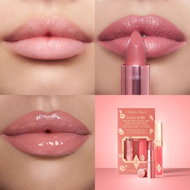 Набор Charlotte Tilbury Icon Baby Lipstick & Gloss Duo / оттенок Icon Baby