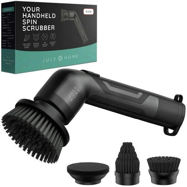 Scrubber for Grill, Dish, Sink, Shower Scrubber with 3 Brush Heads