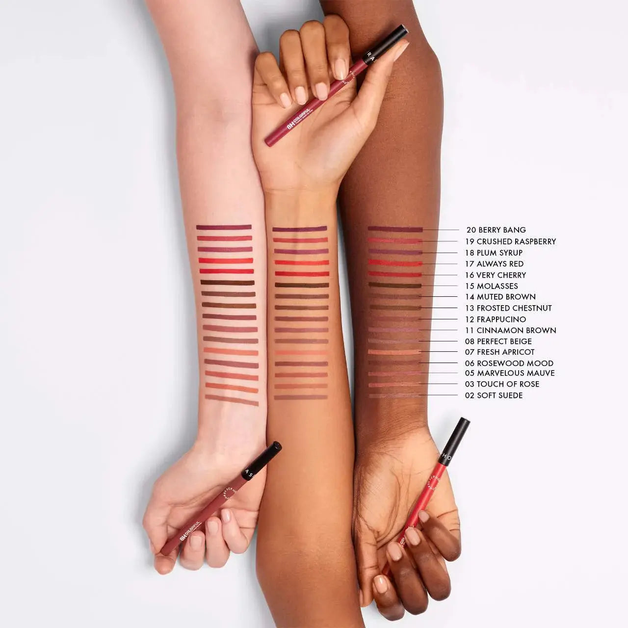 Карандаш для губ Colorful - 8HR Longwear Transferproof Lip Liner / 11 Cinnamon Brown Findy Uzbekistan