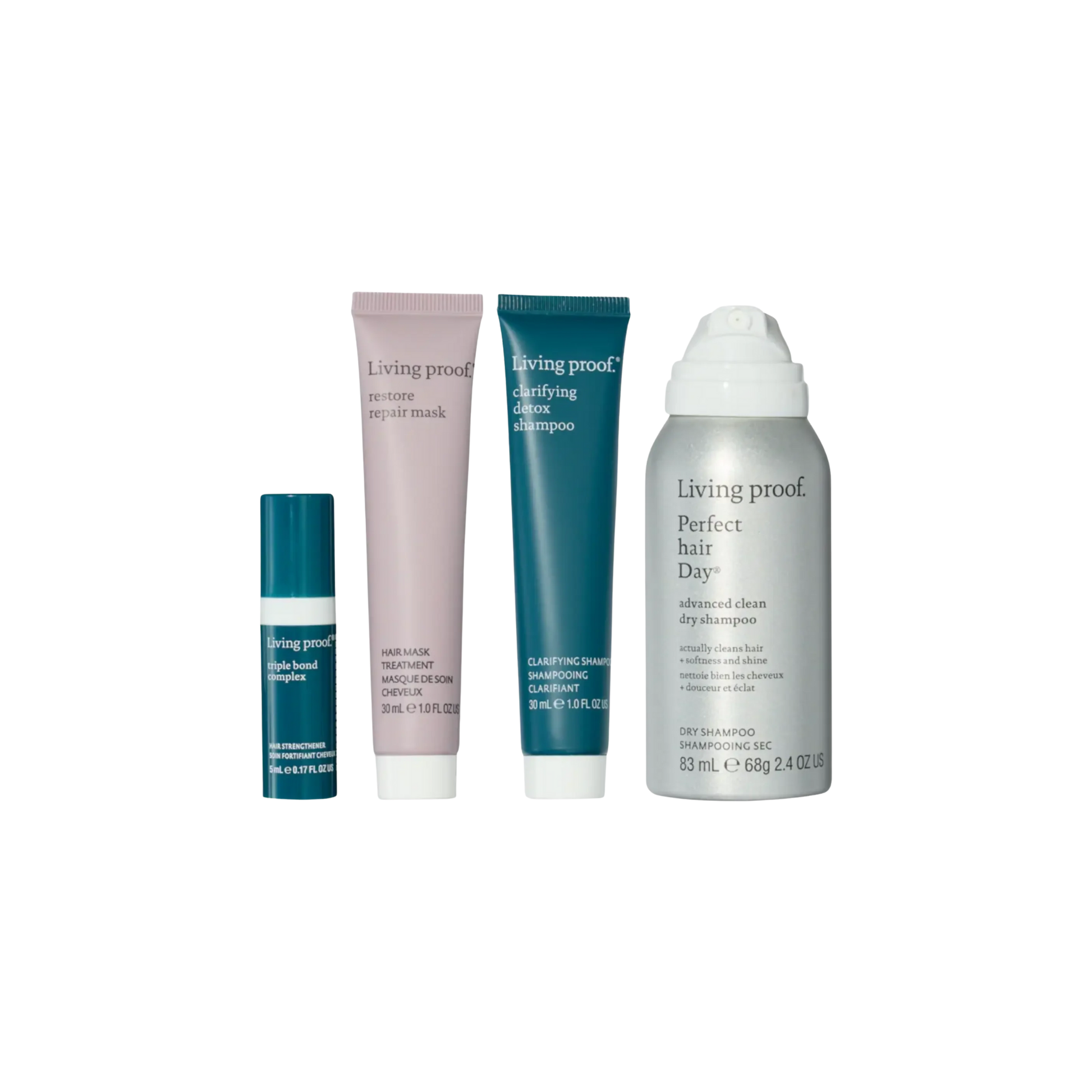 Набор для ухода за волосами Living Proof Hair Kit / 4 мини-продукта Living Proof