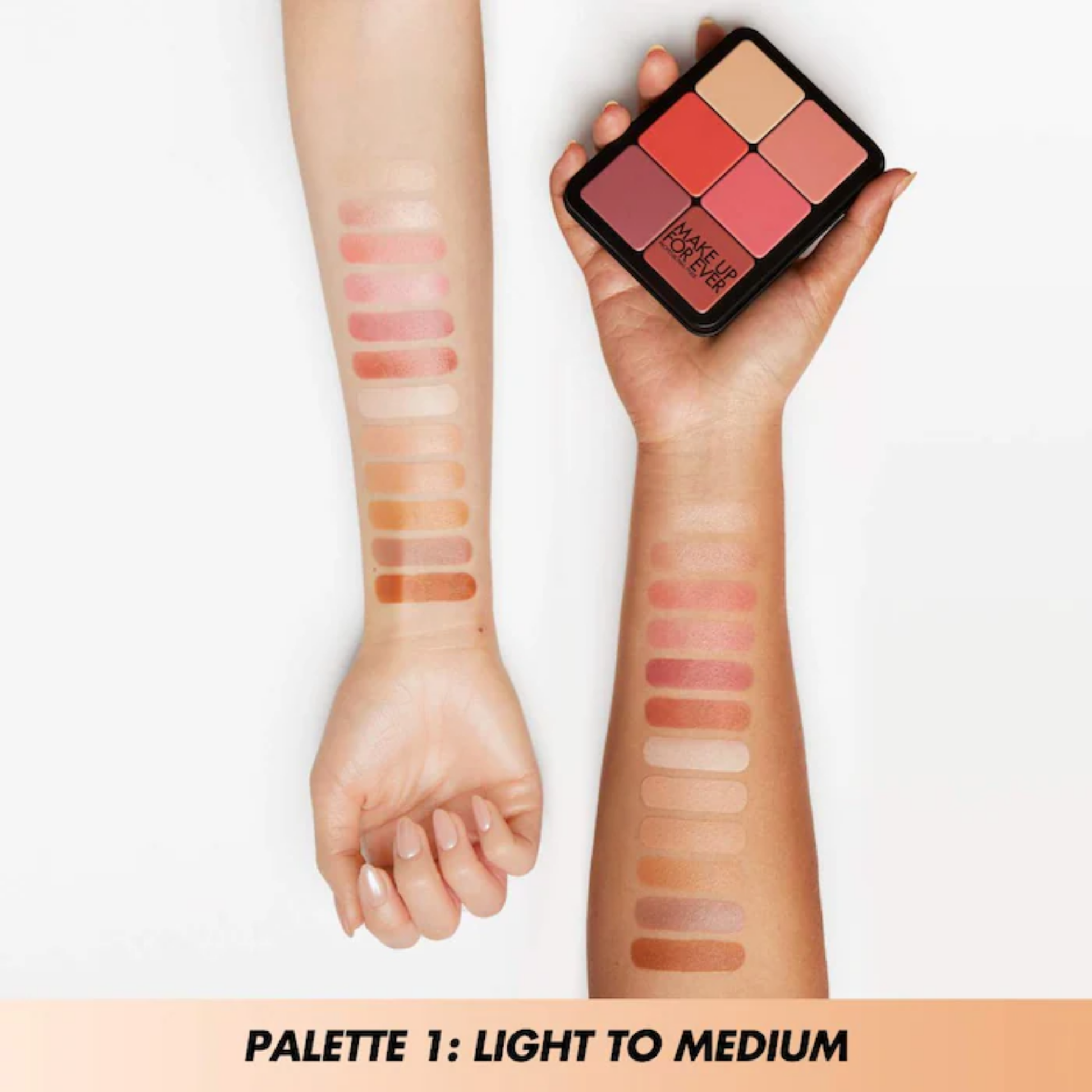 Кремовая палетка для лица MAKE UP FOR EVER HD Skin Face Essentials – Longwear Full Face Cream Palette / Palette 1: Light to Medium - for fair to medium skin tones Make Up for Ever