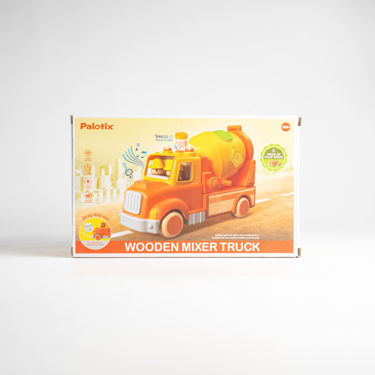 Shape Sorter Toys for Toddlers 2-4, Durable Wooden and Plastic Car Toys