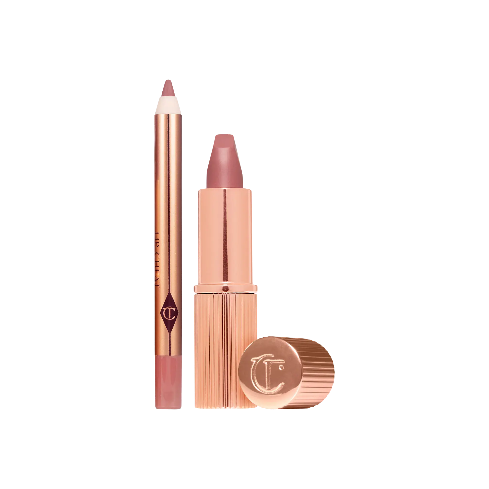 Набор для губ - Charlotte Tilbury Mini Pillow Talk Lipstick & Liner Set / Pillow Talk Findy Uzbekistan