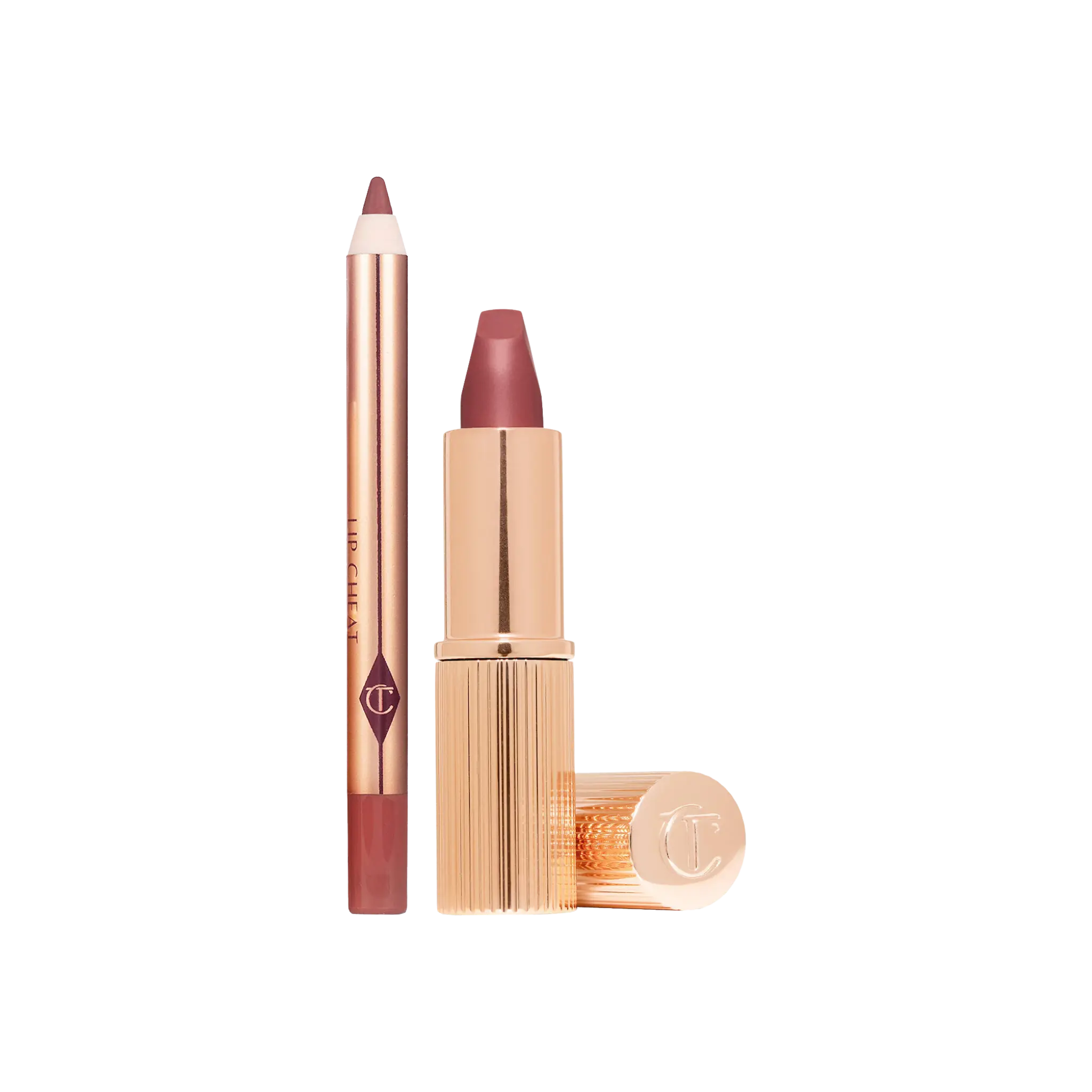 Набор для губ - Charlotte Tilbury Mini Pillow Talk Lipstick & Liner Set / Pillow Talk Medium Findy Uzbekistan