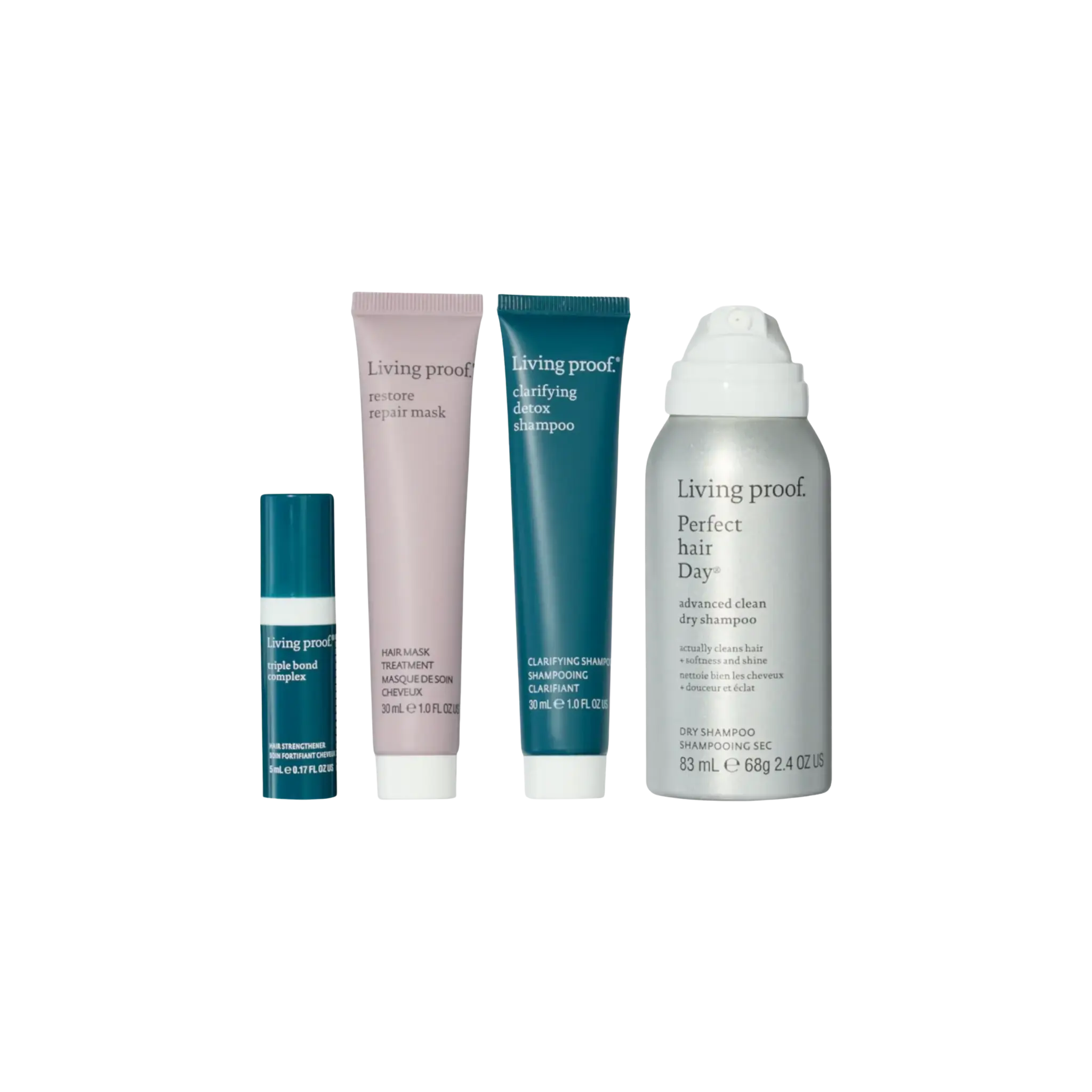 Набор для ухода за волосами Living Proof Hair Kit / 4 мини-продукта Findy Uzbekistan