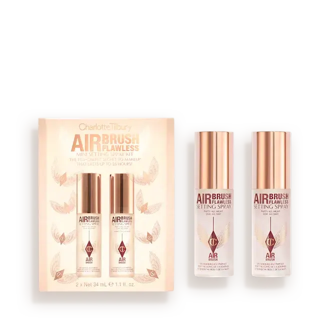 Набор фиксирующих спреев Charlotte Tilbury Mini Airbrush Flawless Setting Spray Duo Gift Set Findy Uzbekistan
