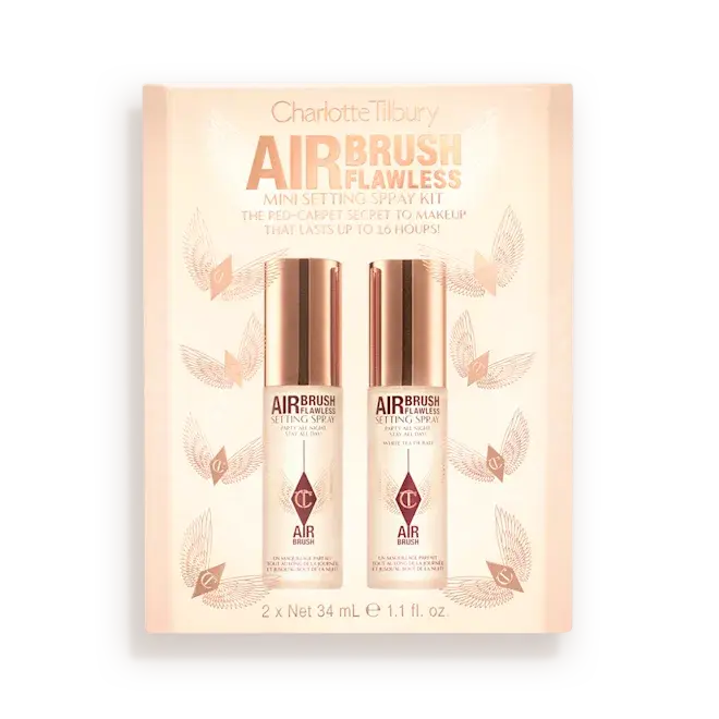 Набор фиксирующих спреев Charlotte Tilbury Mini Airbrush Flawless Setting Spray Duo Gift Set Findy Uzbekistan
