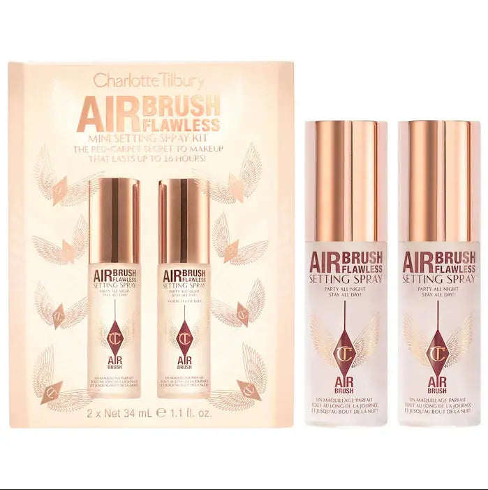 Набор фиксирующих спреев Charlotte Tilbury Mini Airbrush Flawless Setting Spray Duo Gift Set Findy Uzbekistan