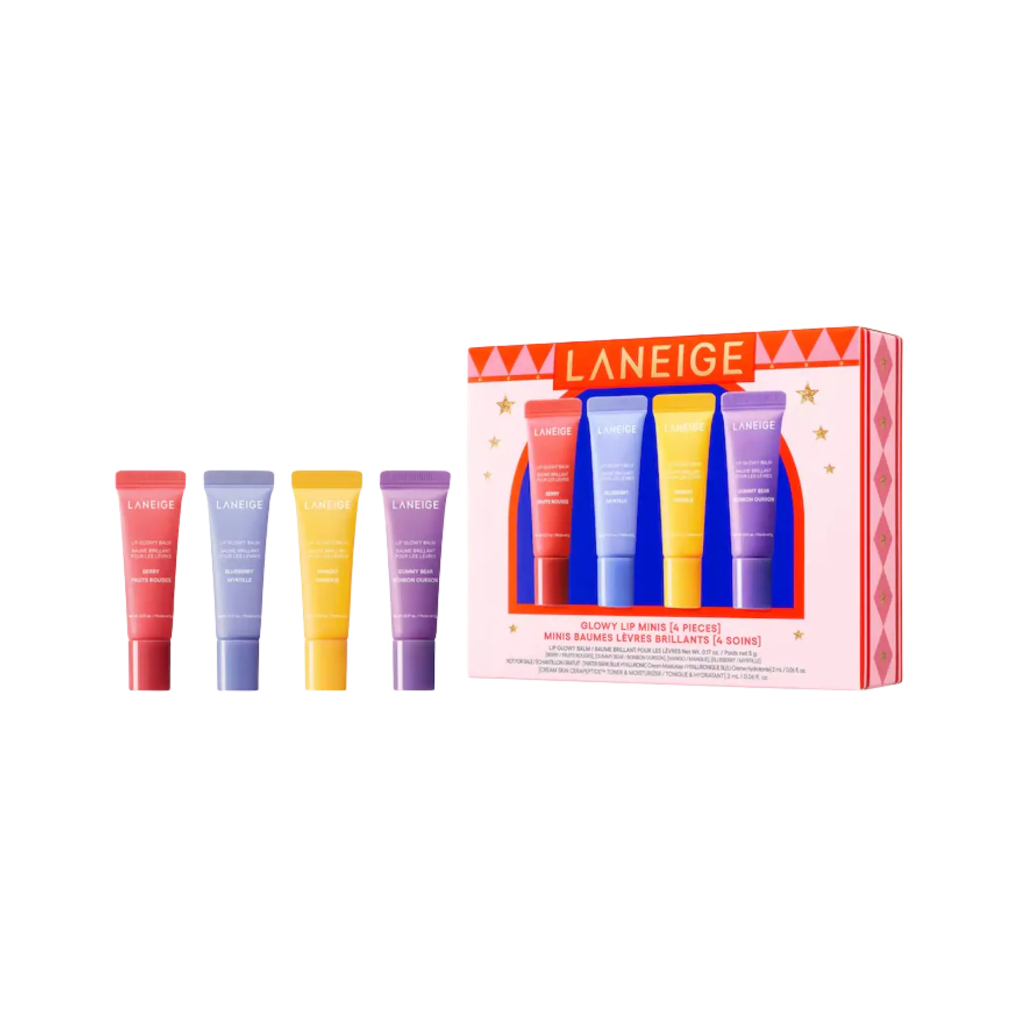 Набор мини-блесков для губ Laneige Glowy Lip Minis Findy Uzbekistan