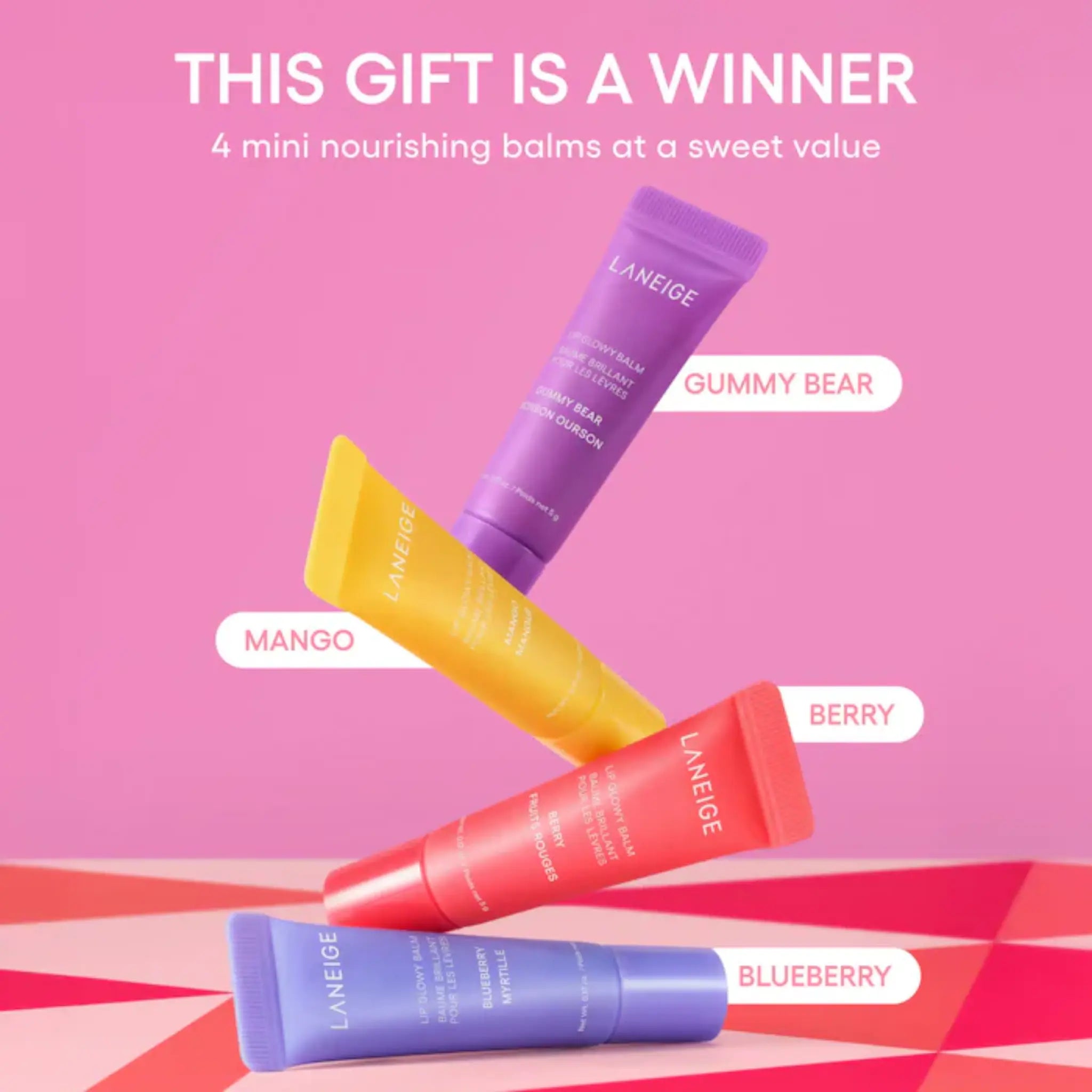 Набор мини-блесков для губ Laneige Glowy Lip Minis Findy Uzbekistan
