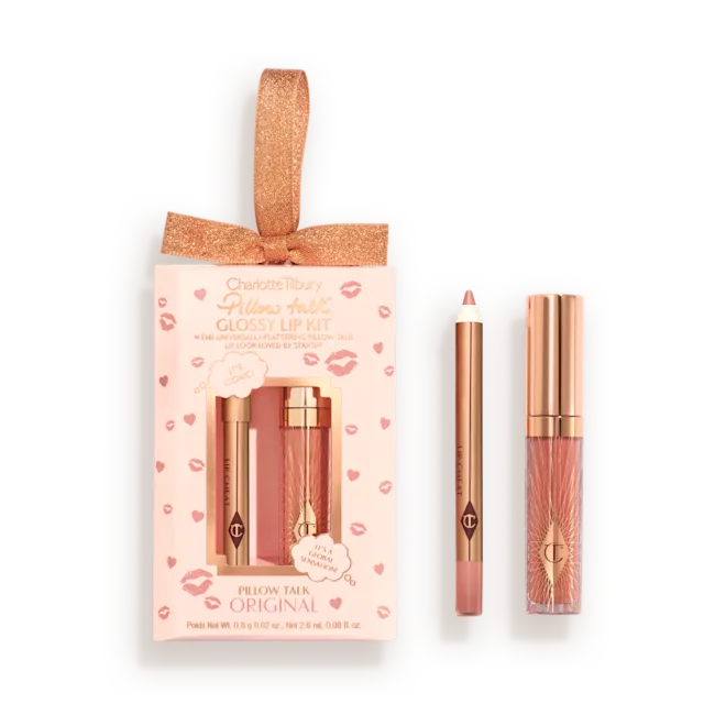 Набор для губ Charlotte Tilbury Mini Pillow Talk Glossy Lip Duos / оттенок Pillow Talk Original Charlotte Tilbury