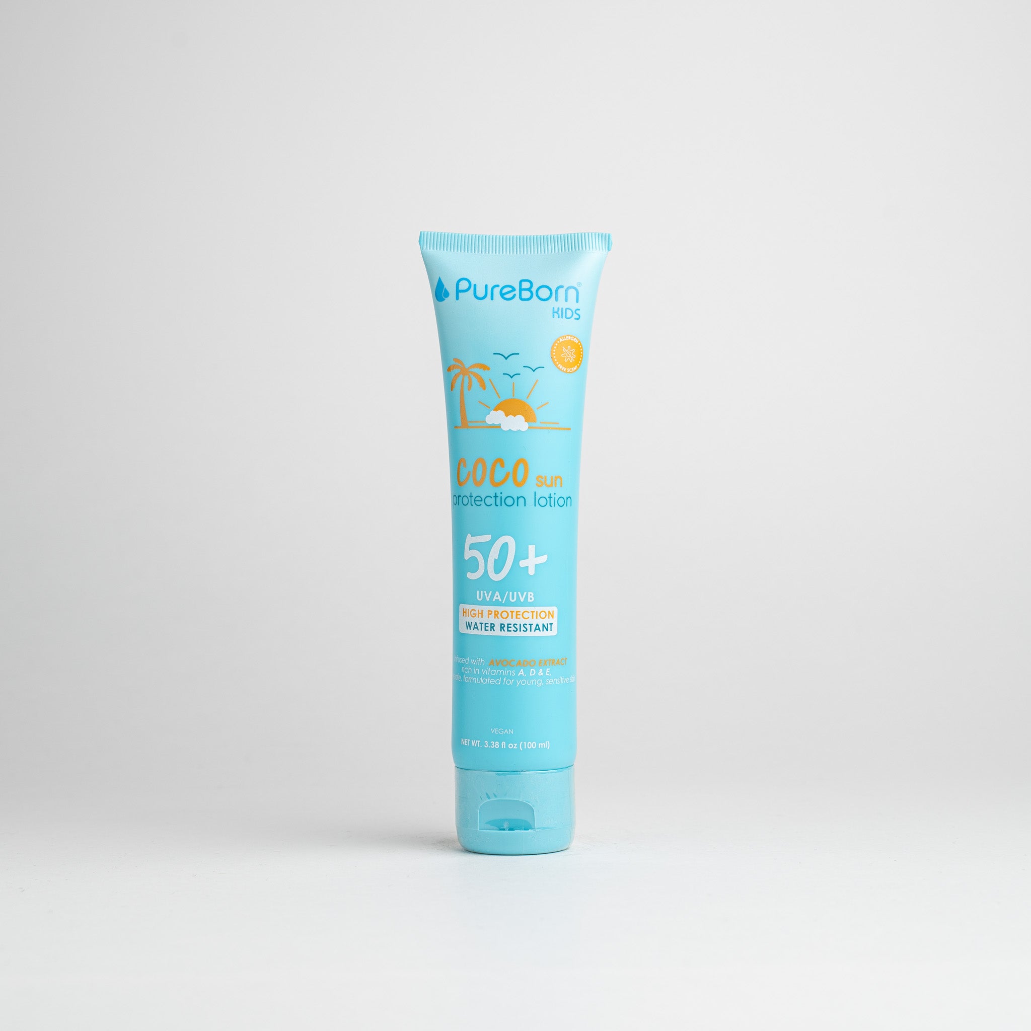 PUREBORN SKIN CARE KIDS COCO SUN PROTECTION LOTION THICK