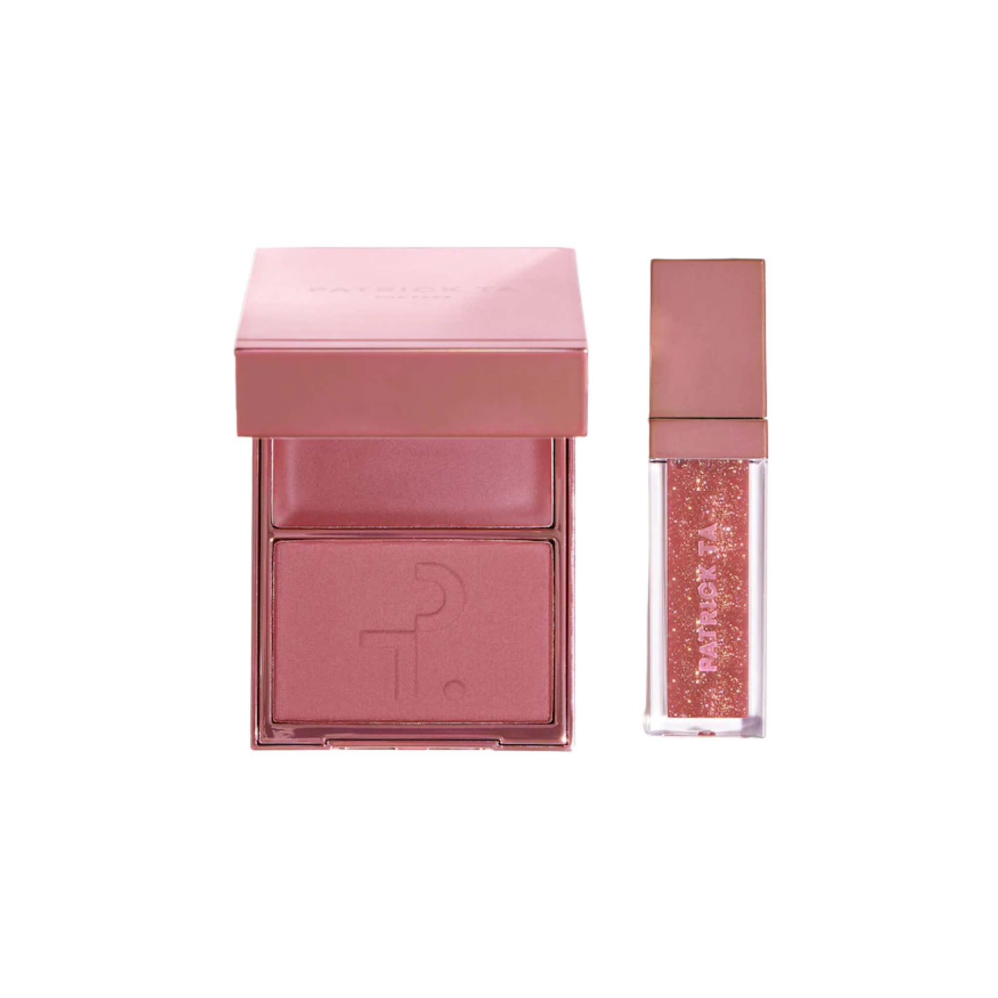 Набор Patrick TA Patrick’s Glow and Gloss Set: Major Headlines Blush Duo and Lip Gloss Makeup Gift Set Findy Uzbekistan