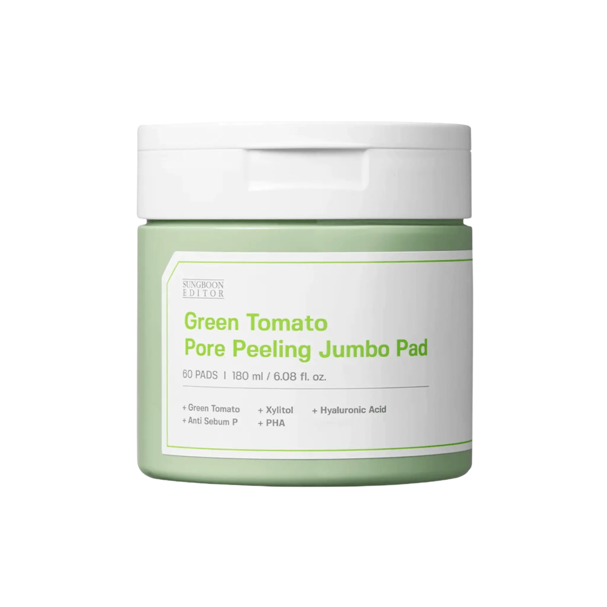 Пэды для лица Пилинговые Sungboon Editor Green Tomato Pore Peeling Jumbo Pad / 60 шт Findy Uzbekistan
