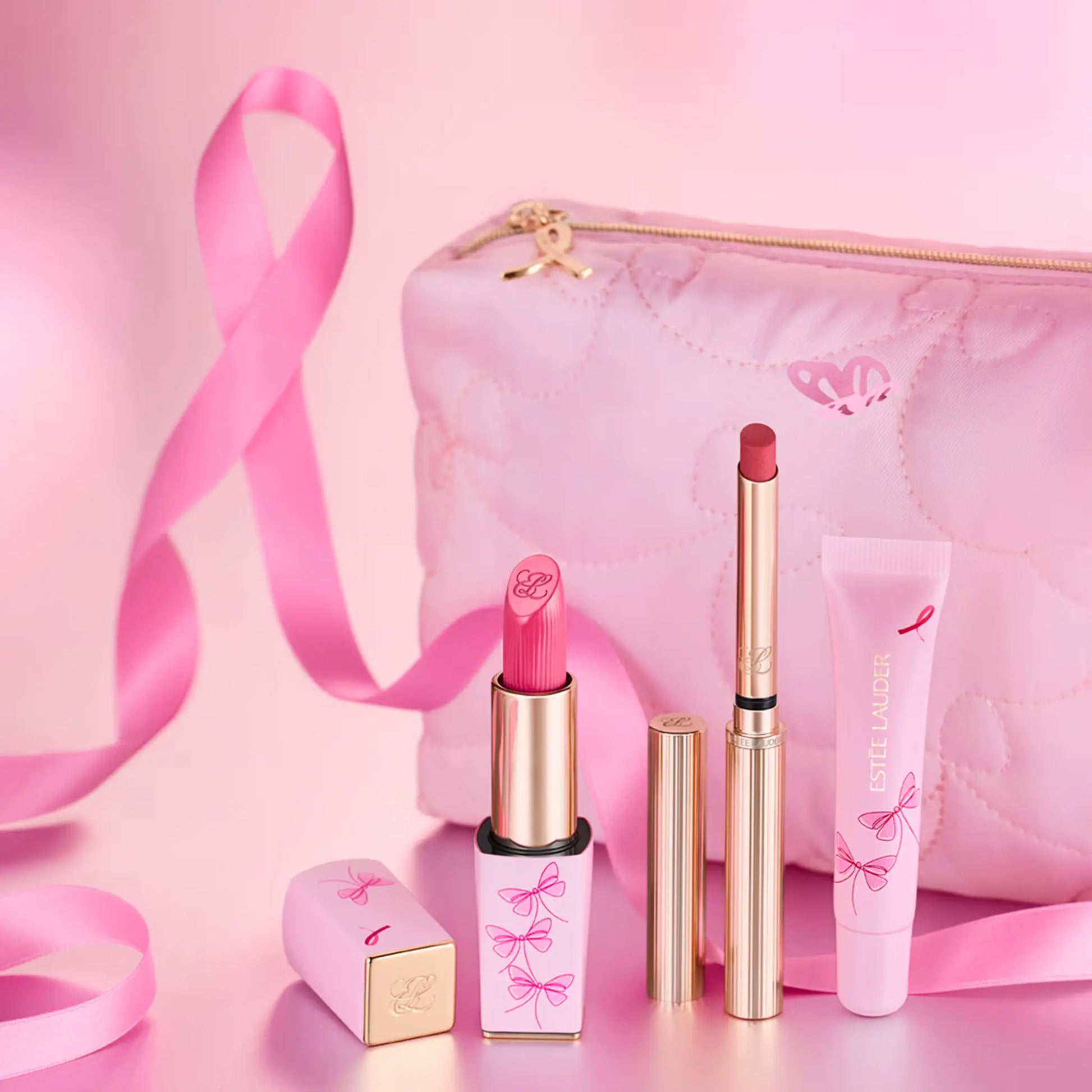 Подарочный набор Transforming Hope Lip Collection Pink Ribbon Makeup Gift Set Findy Uzbekistan