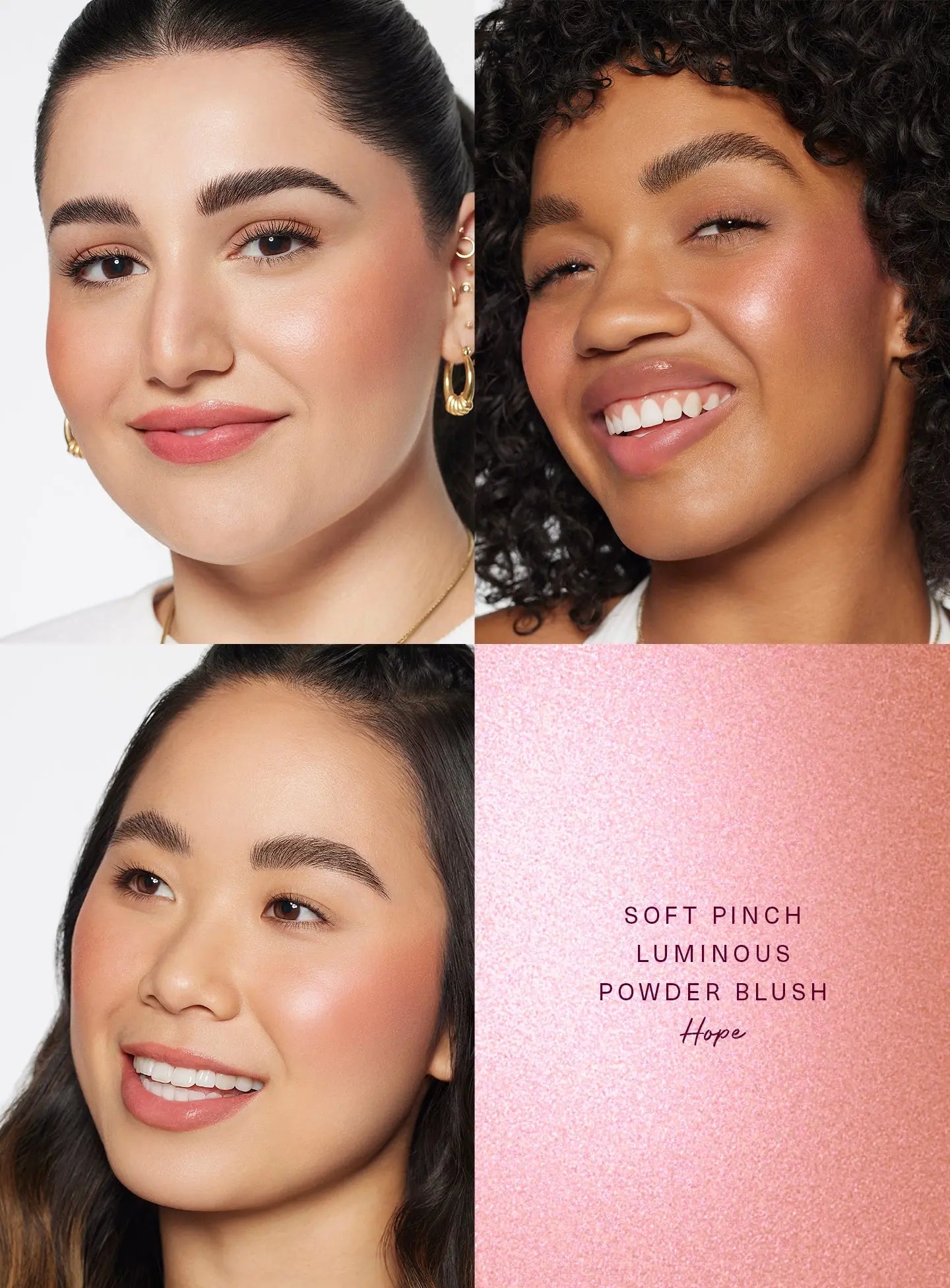 Пудровые румяна Rare Beauty Soft Pinch Luminous Powder Blush / оттенок Hope Findy Uzbekistan